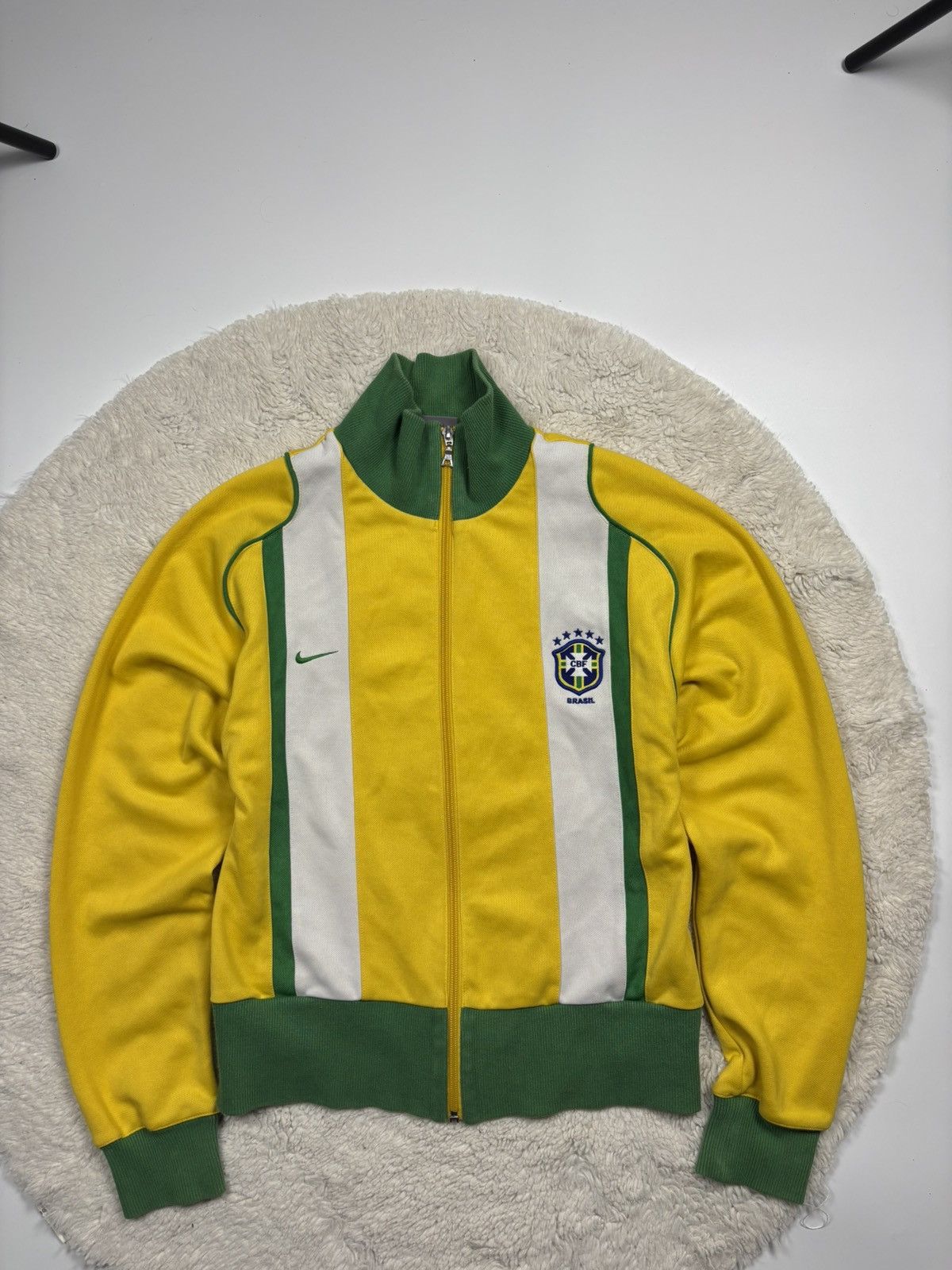 Nike Vintage Nike Brazil 2005/06 Track Soccer Rare Jacket Size M / US 6-8 / IT 42-44 - 1 Thumbnail