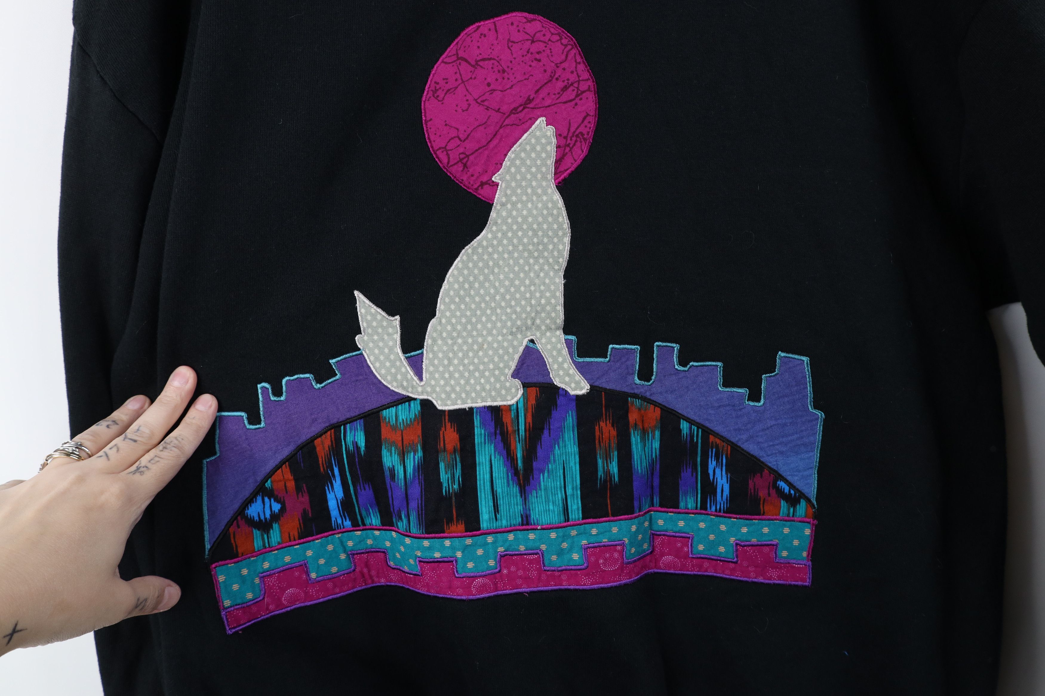 Vintage Vintage 90s Southwestern Cactus Cardigan Sweatshirt USA Size XXL / US 16-18 / IT 52-54 - 12 Thumbnail