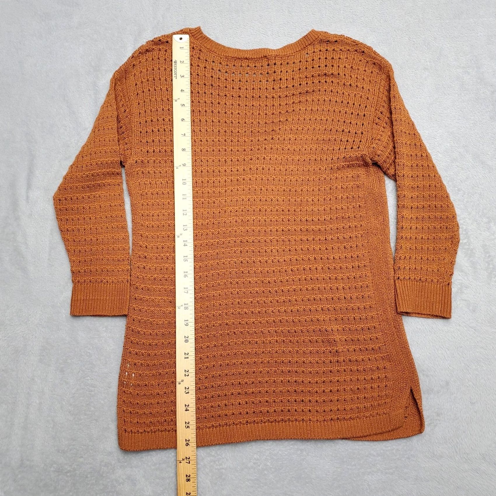 Talbots Talbots Sweater Womens Small Brown Cotton Blend 3/4 Sleeve Knit Texture Pullover Casual Mens? Girls? Size S / US 4 / IT 40 - 6 Thumbnail