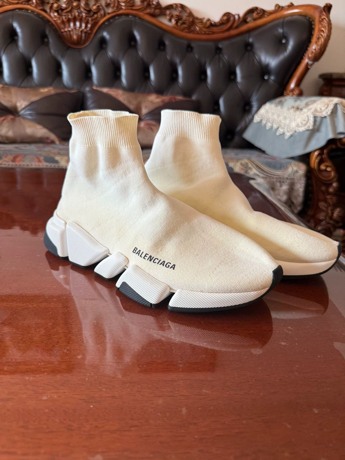 Balenciaga Balenciaga Sock Sneaker Black & White Size 40 Like New Size US 7 / EU 40 - 2 Thumbnail