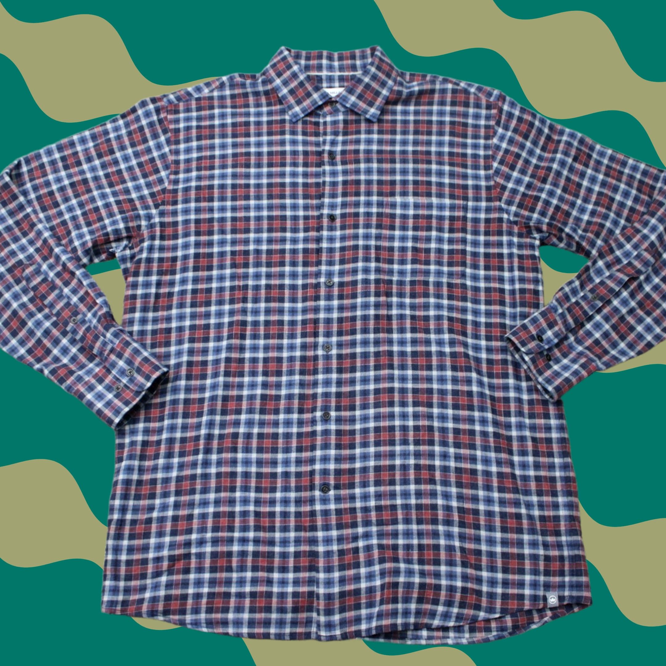Peter Millar Peter Millar Shirt Men Large Red/Blue Plaid Gander Sport Cotton Long Sleeve Size US L / EU 52-54 / 3 - 1 Thumbnail