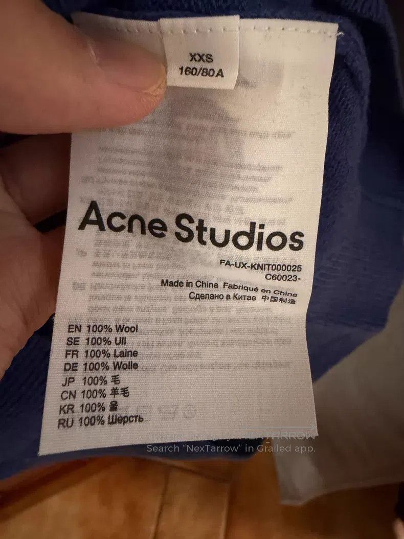 Acne Studios Acne Studios Blue Smile Wool Sweater Size XXS / US 00 / IT 34 - 4 Thumbnail