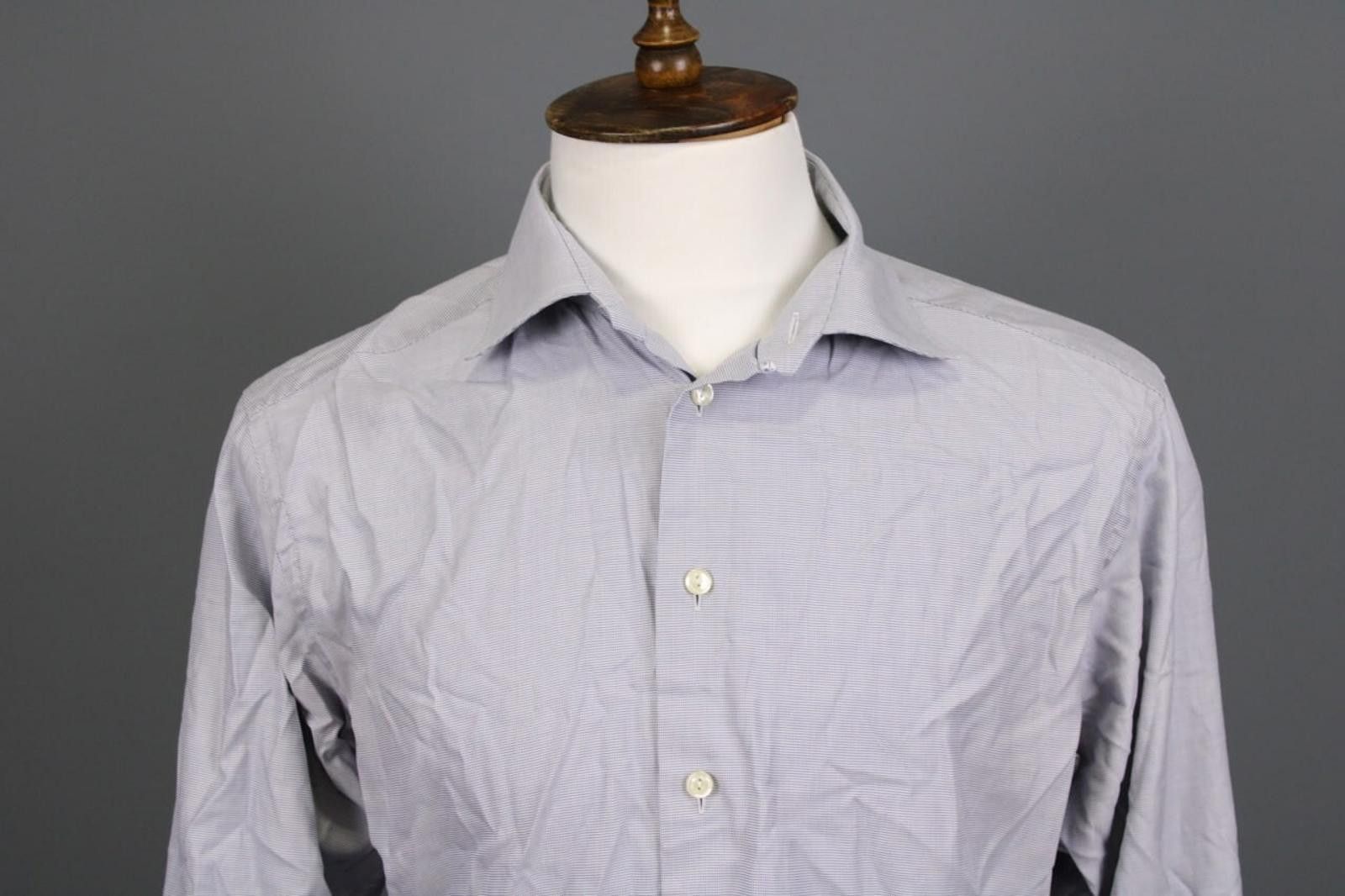 Eton Eton Slim Fit Blue Luxury Dress Shirt Size 43 / 17 / XL Size US M / EU 48-50 / 2 - 3 Thumbnail