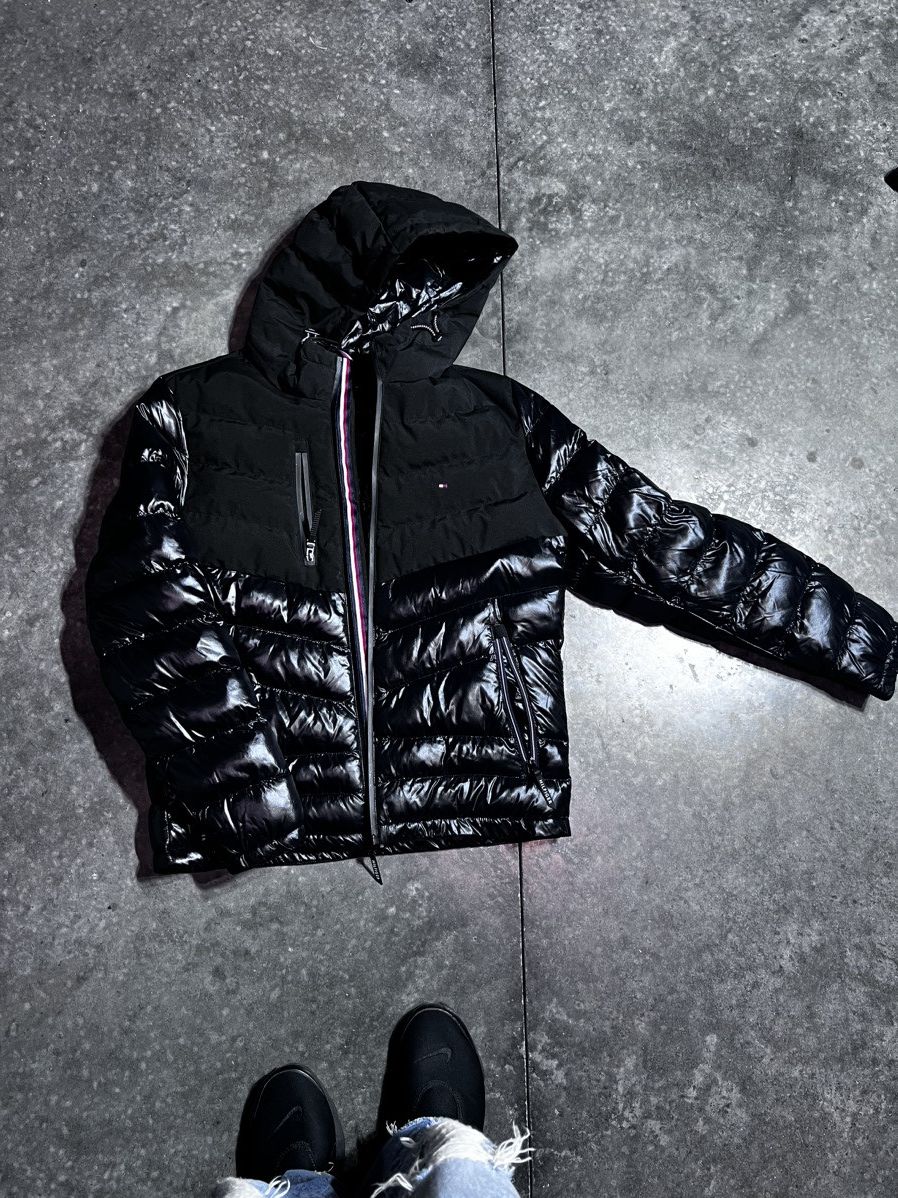 image of Tommy Hilfiger Black Puffer, Men's (Size Medium)