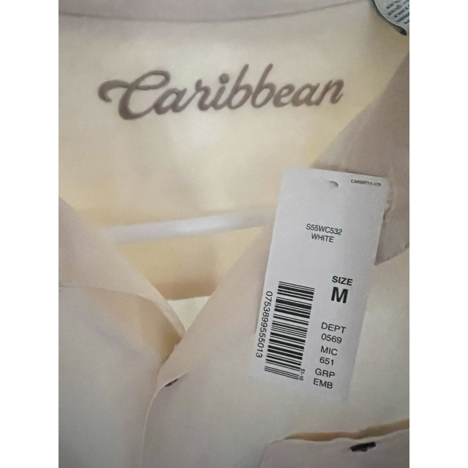Caribbean Caribbean Embroider Button Up Camp Shirt Medium Pocket New Size US M / EU 48-50 / 2 - 8 Thumbnail