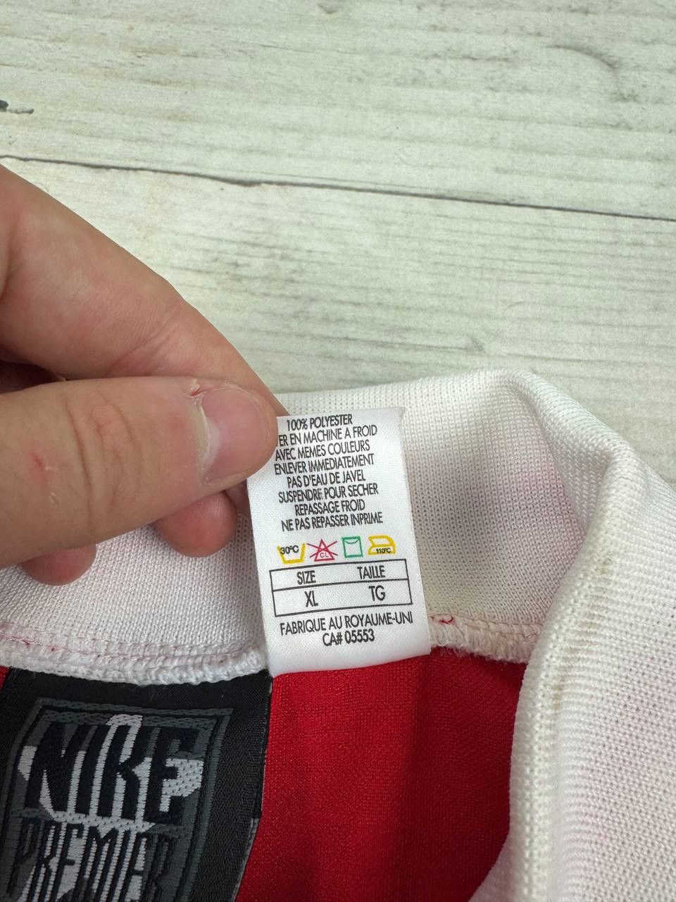 Nike Vintage Nike Arsenal 1994 1996 Home Shirt Soccer Jersey Size US XL / EU 56 / 4 - 9 Thumbnail