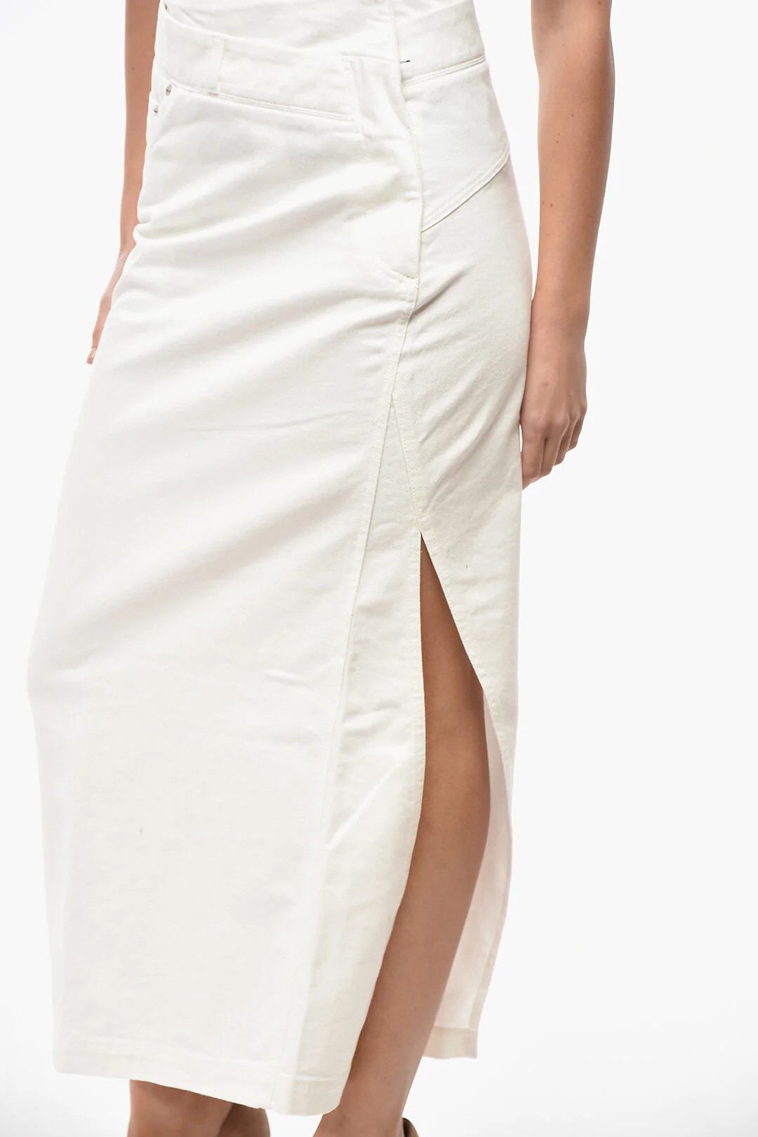 Loewe og1mm0426 Denim Skirt in White Size 26" / US 2 / IT 38 - 3 Thumbnail