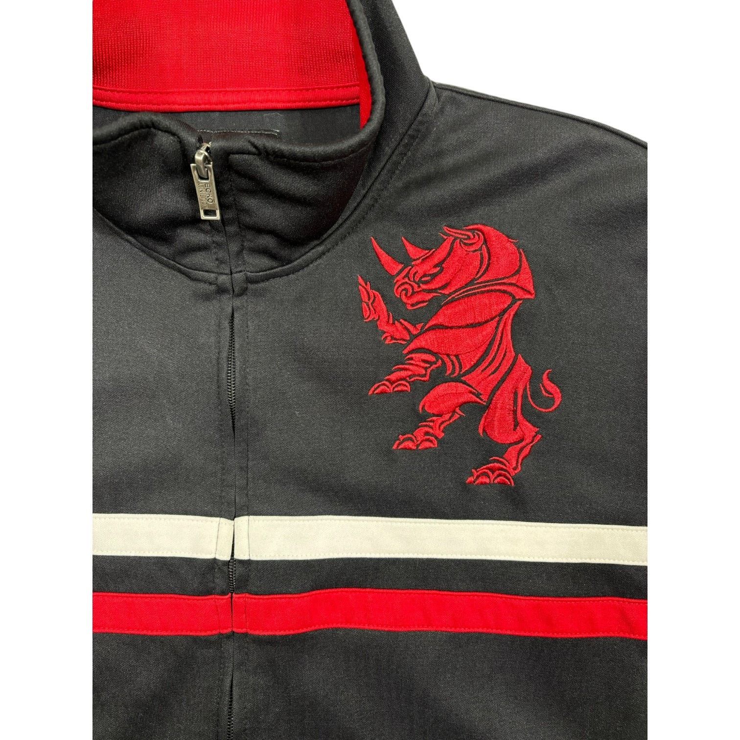 Ecko Unltd. ECKO UNLTD. Sweatshirt Size XL Black Stripes Red Embroidered Size US XL / EU 56 / 4 - 2 Thumbnail