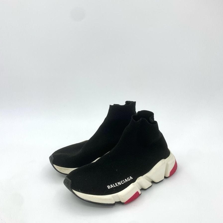 Balenciaga Balenciaga Letter Print Black Sock Sneakers Size US 4 / IT 34 - 1 Thumbnail