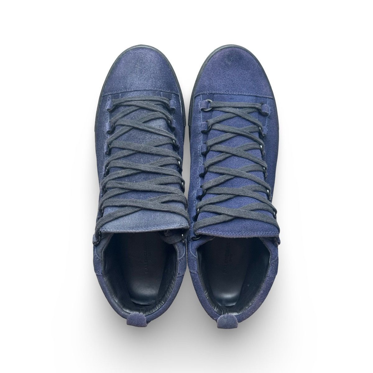 Balenciaga balenciaga dark blue suede arena hightops Size US 12 / EU 45 - 7 Thumbnail