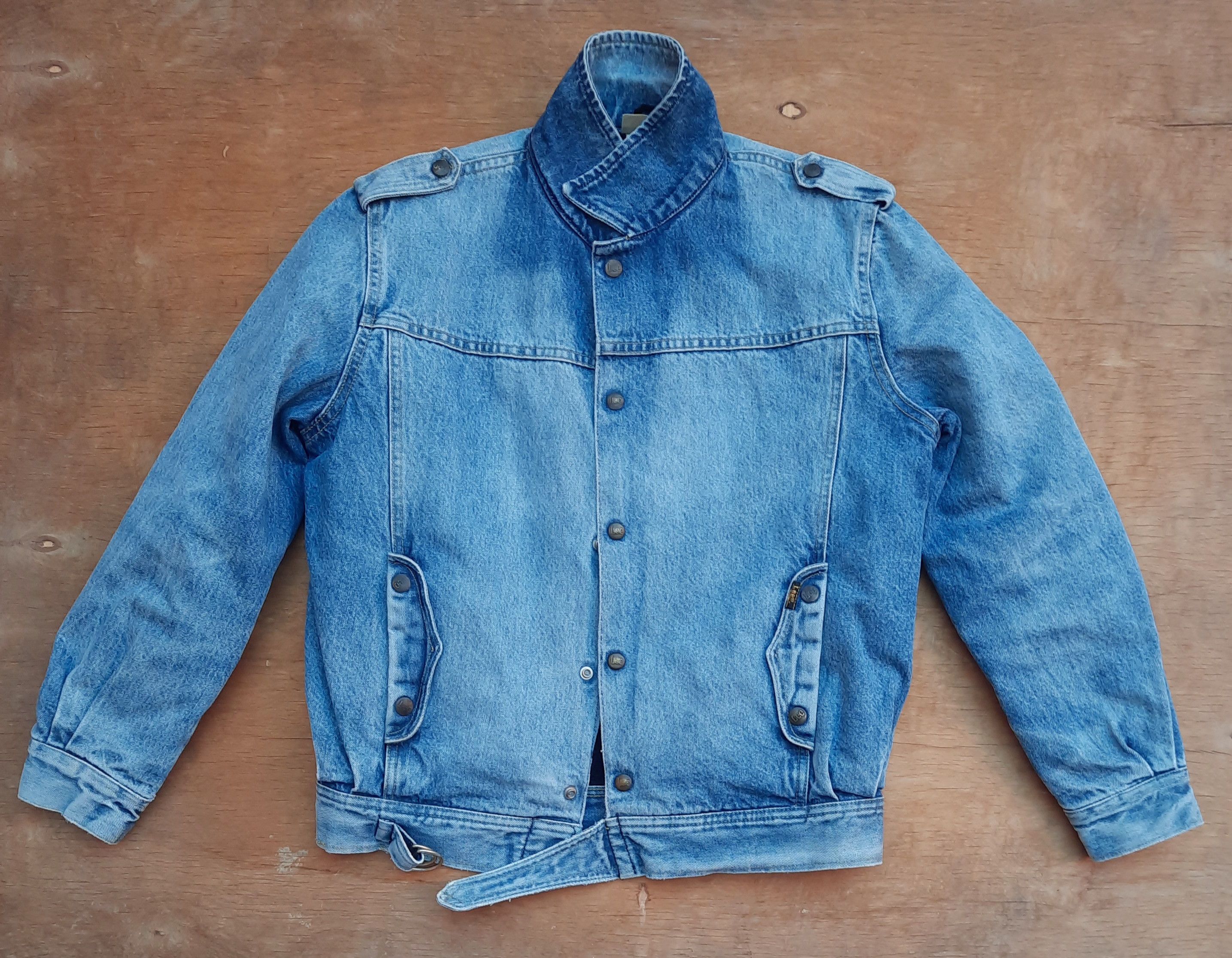 Lee Lee Vintage Denim Motorcycle Sherpa Jacket Belted style Size US M / EU 48-50 / 2 - 3 Thumbnail