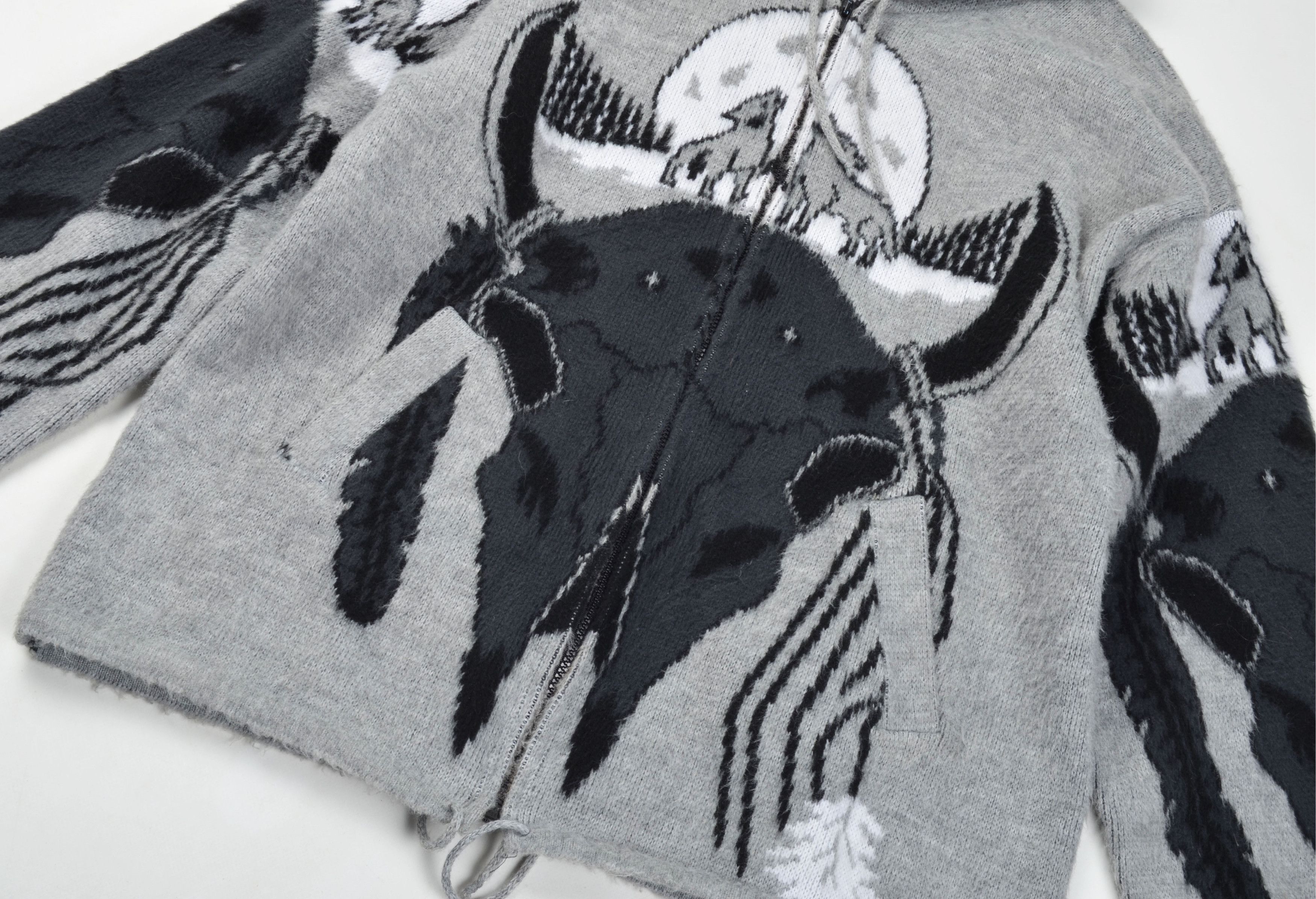 Native × Vintage Vintage Native American Wolf Warm Hoody Coat Size US XL / EU 56 / 4 - 4 Thumbnail