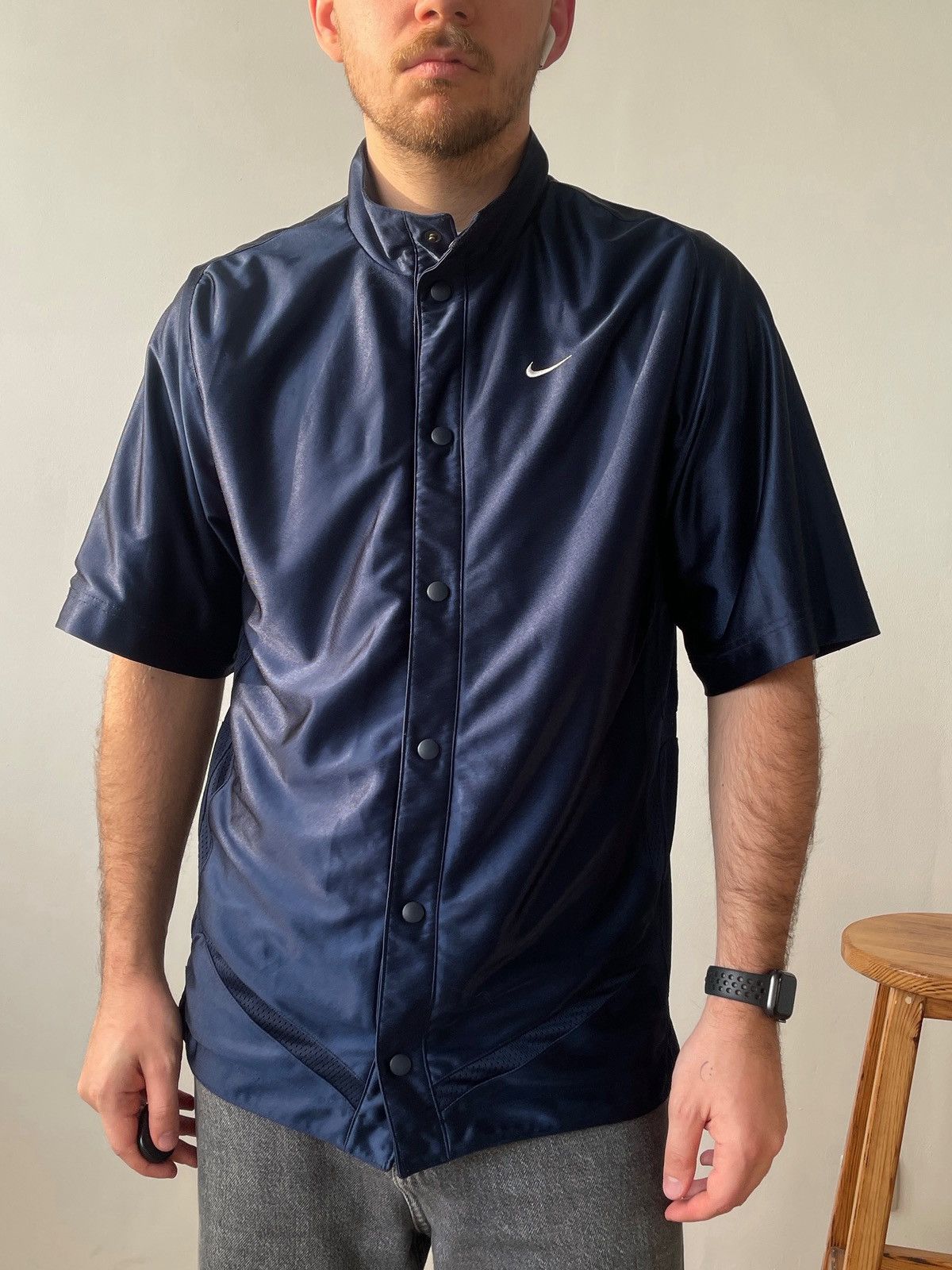 Nike Vintage Nike Shirt Mens Blue Warm Up Basketball Jersey M Size US M / EU 48-50 / 2 - 1 Thumbnail