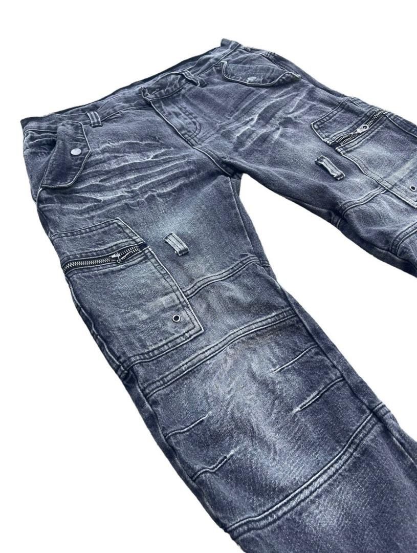 Japanese Brand Japanese Brand Double Knee Distress Jeans Size US 32 / EU 48 - 3 Thumbnail