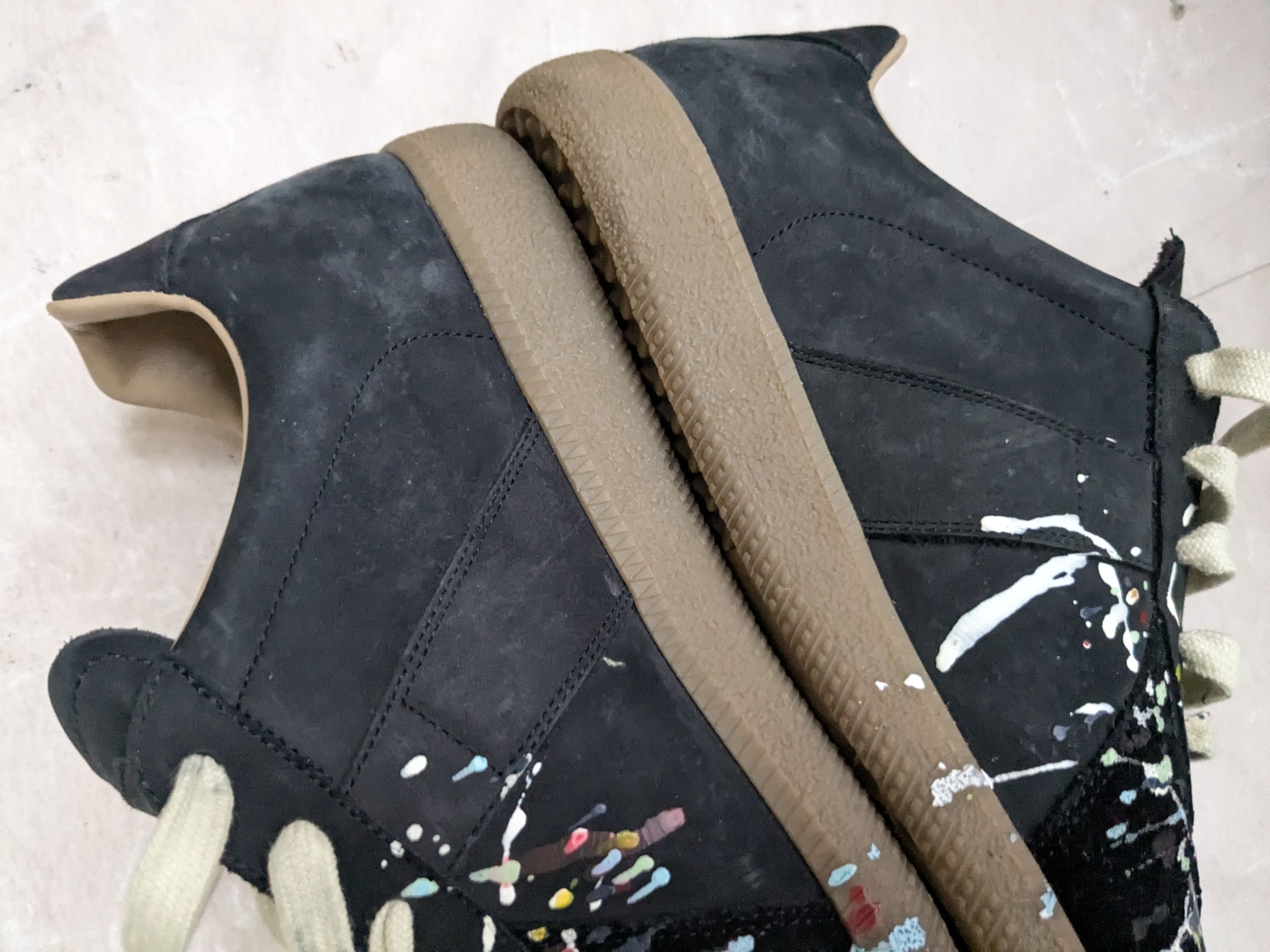 Maison Margiela Maison Margiela Replica GAT Black Paint Splatter 9 42 Size US 9 / EU 42 - 12 Thumbnail