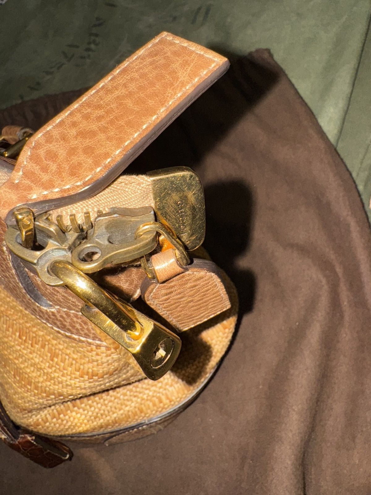 Gucci Vintage Gucci Raffia and Crocodile Handle Bag Size ONE SIZE - 12 Thumbnail