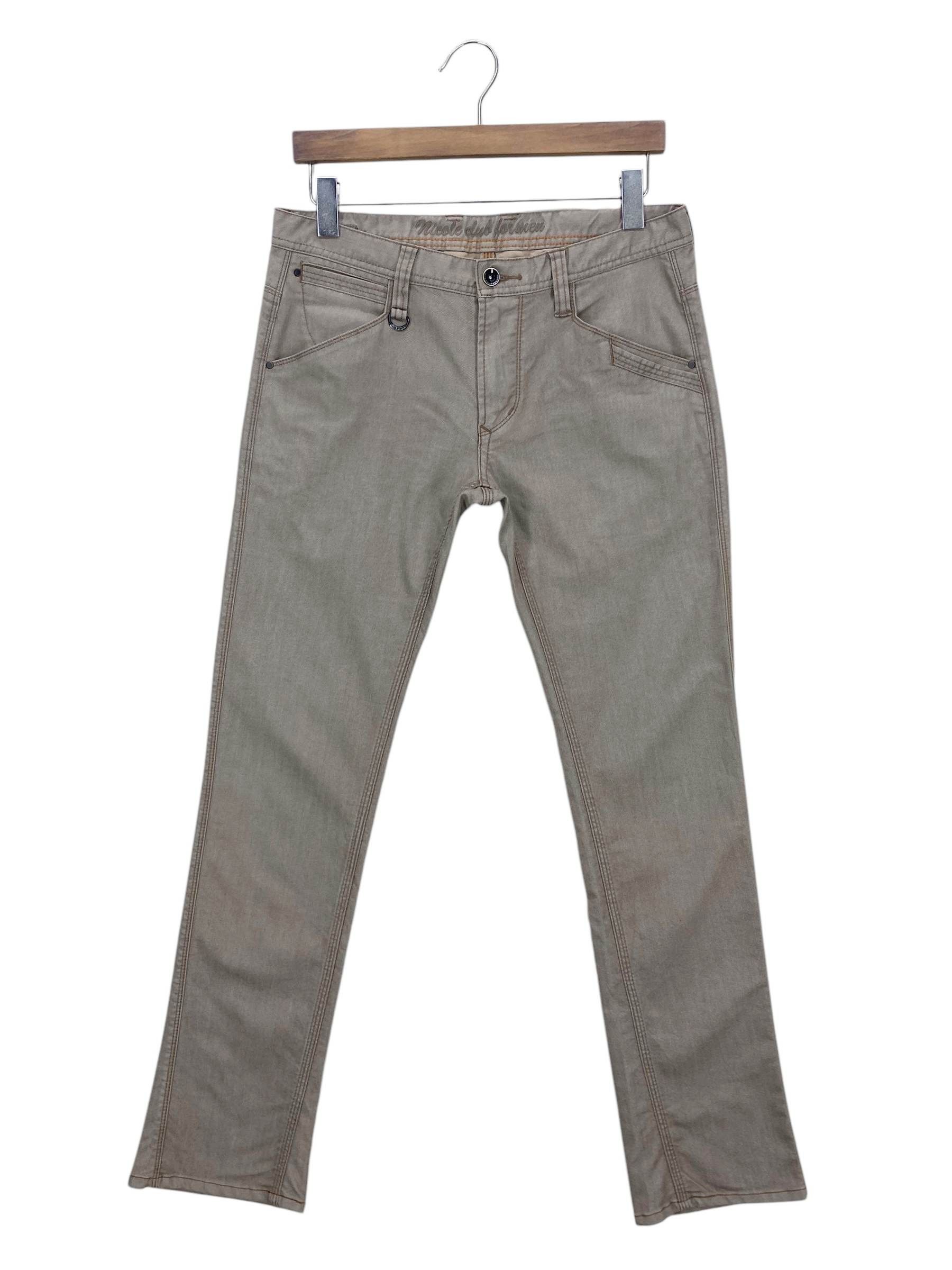 Japanese Brand × Nicole Club Nicole Embroided Pocket Hickory Skateboard Distressed Jeans Size US 30 / EU 46 - 2 Thumbnail