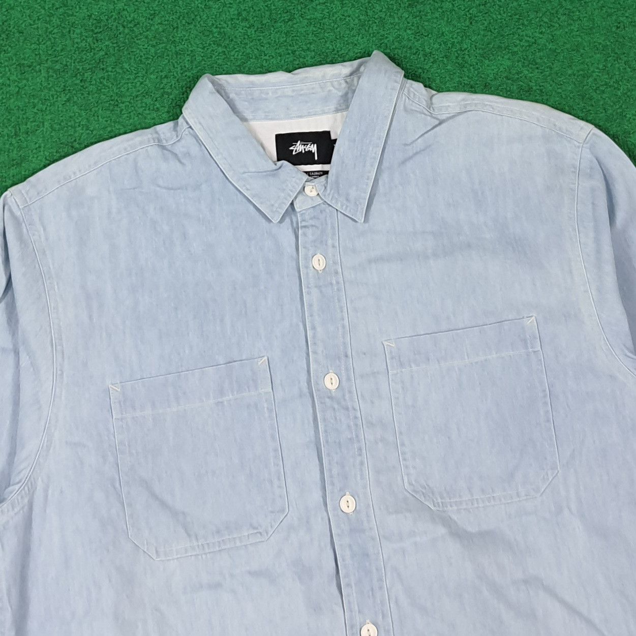 Stussy Vintage Stussy Custom Logo Button Up Shirt C285N36 Size US XL / EU 56 / 4 - 4 Thumbnail