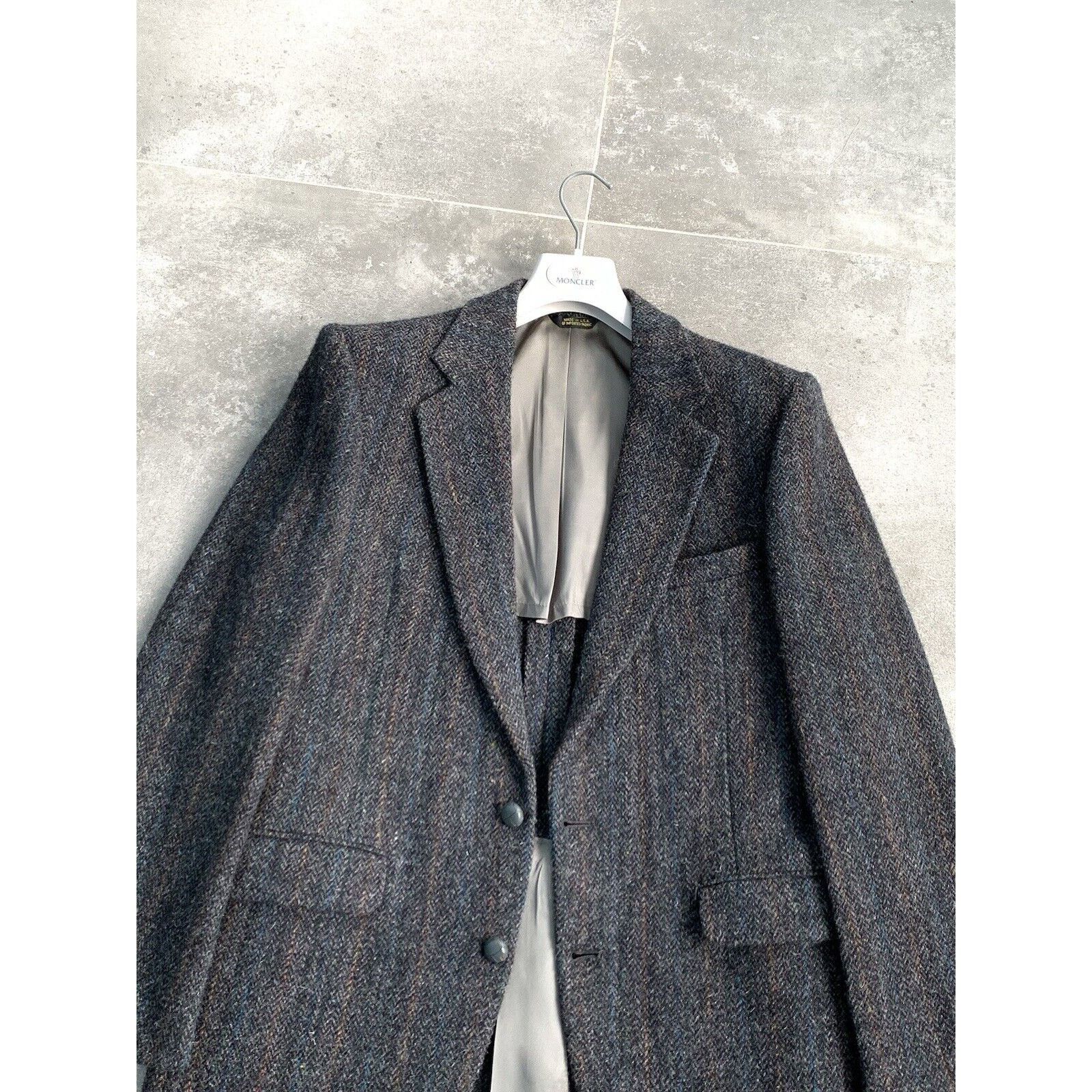 Harris Tweed × Vintage Men's HARRIS TWEED MADE IN USA Sport Blazer Jacket EU50 UK40 Size 50R - 8 Thumbnail