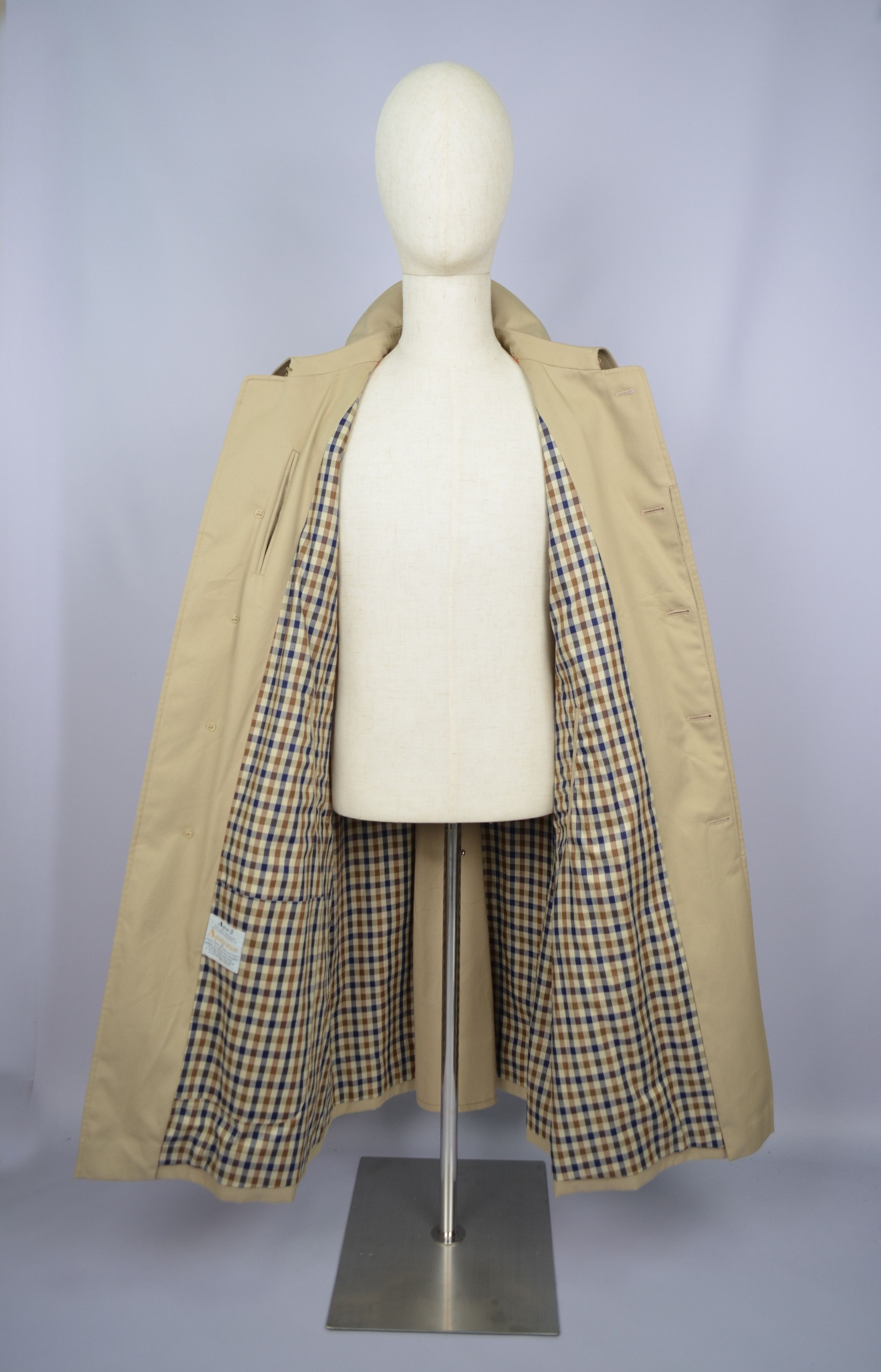 Aquascutum × Vintage Aquascutum London Trench Coat Aqua 5 Vintage Sz 38 S/M Size US M / EU 48-50 / 2 - 22 Thumbnail