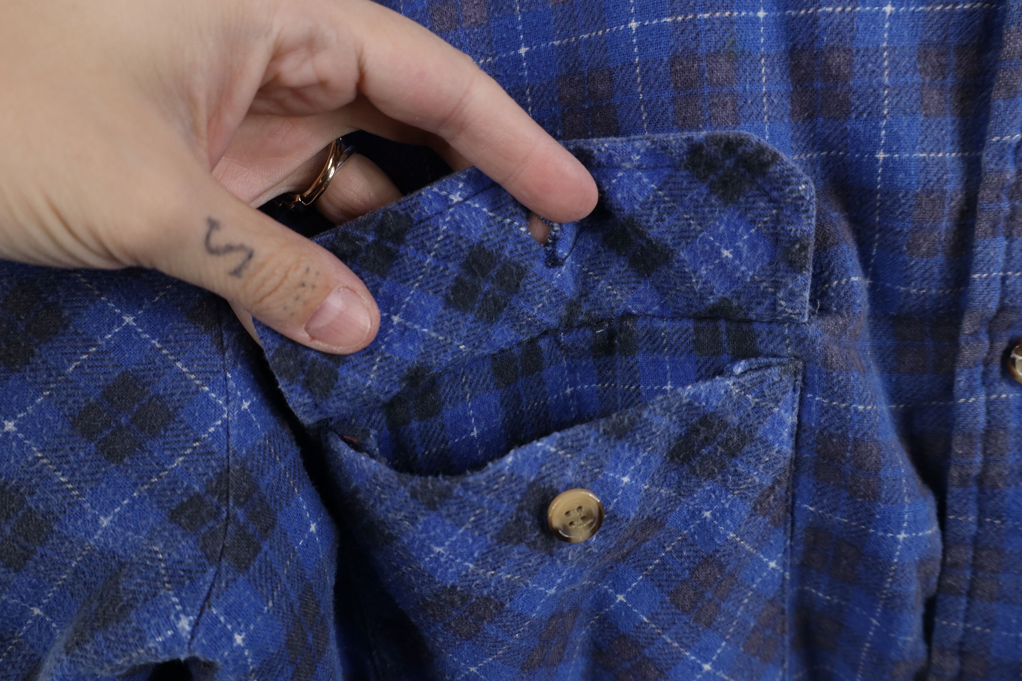 Lee Vintage 70s Lee Flannel Button Shirt Jacket Jac Shirt Size US L / EU 52-54 / 3 - 5 Thumbnail