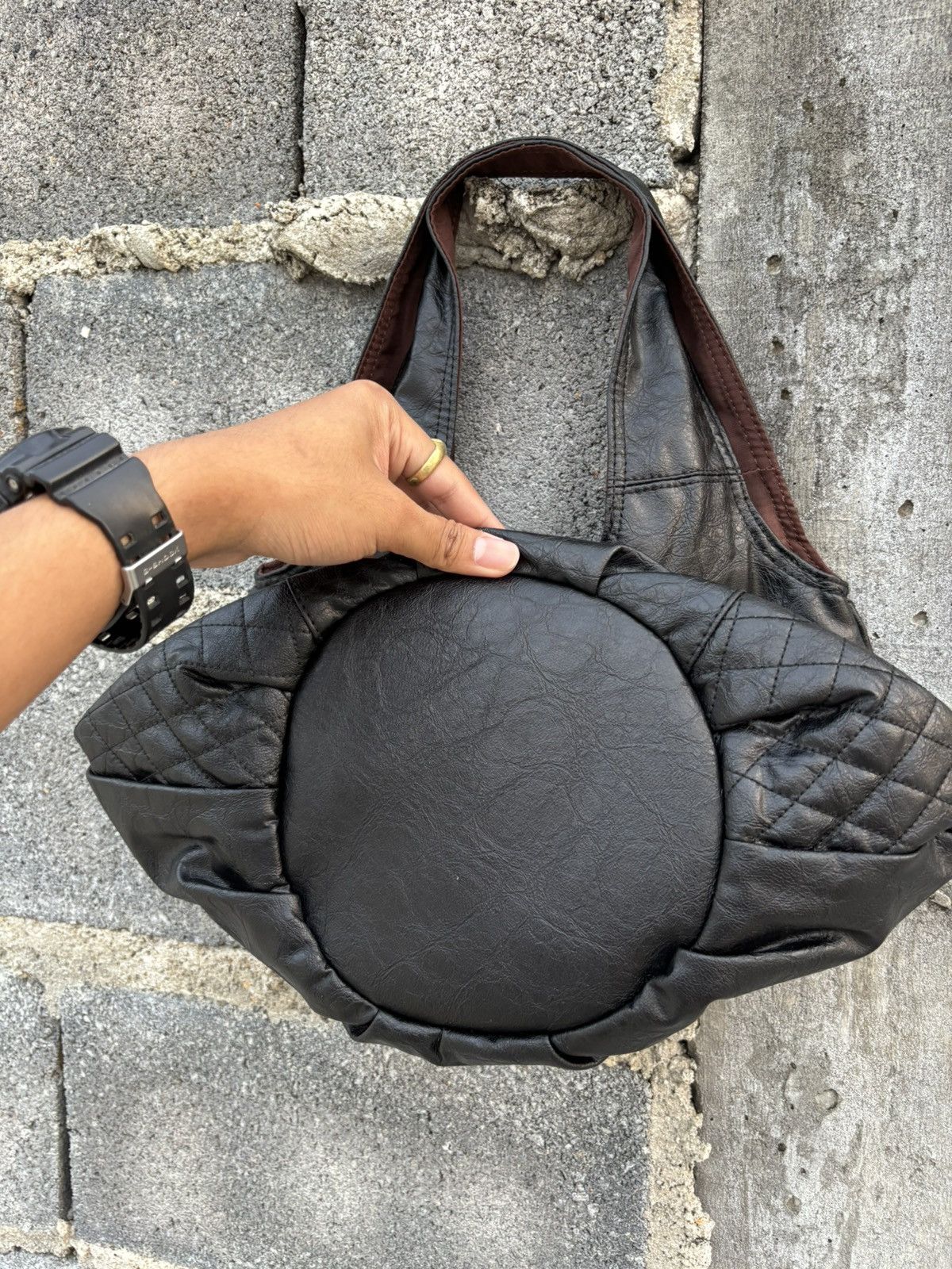 Japanese Brand 🥷🏿 Leather Tote Shoulder Bag Size ONE SIZE - 8 Thumbnail