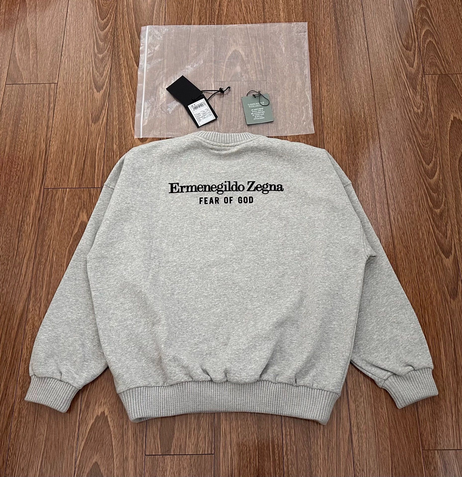 Ermenegildo Zegna Zegna x FOG China Excl Oversize Crew Sweat Gray S Size US S / EU 44-46 / 1 - 2 Thumbnail