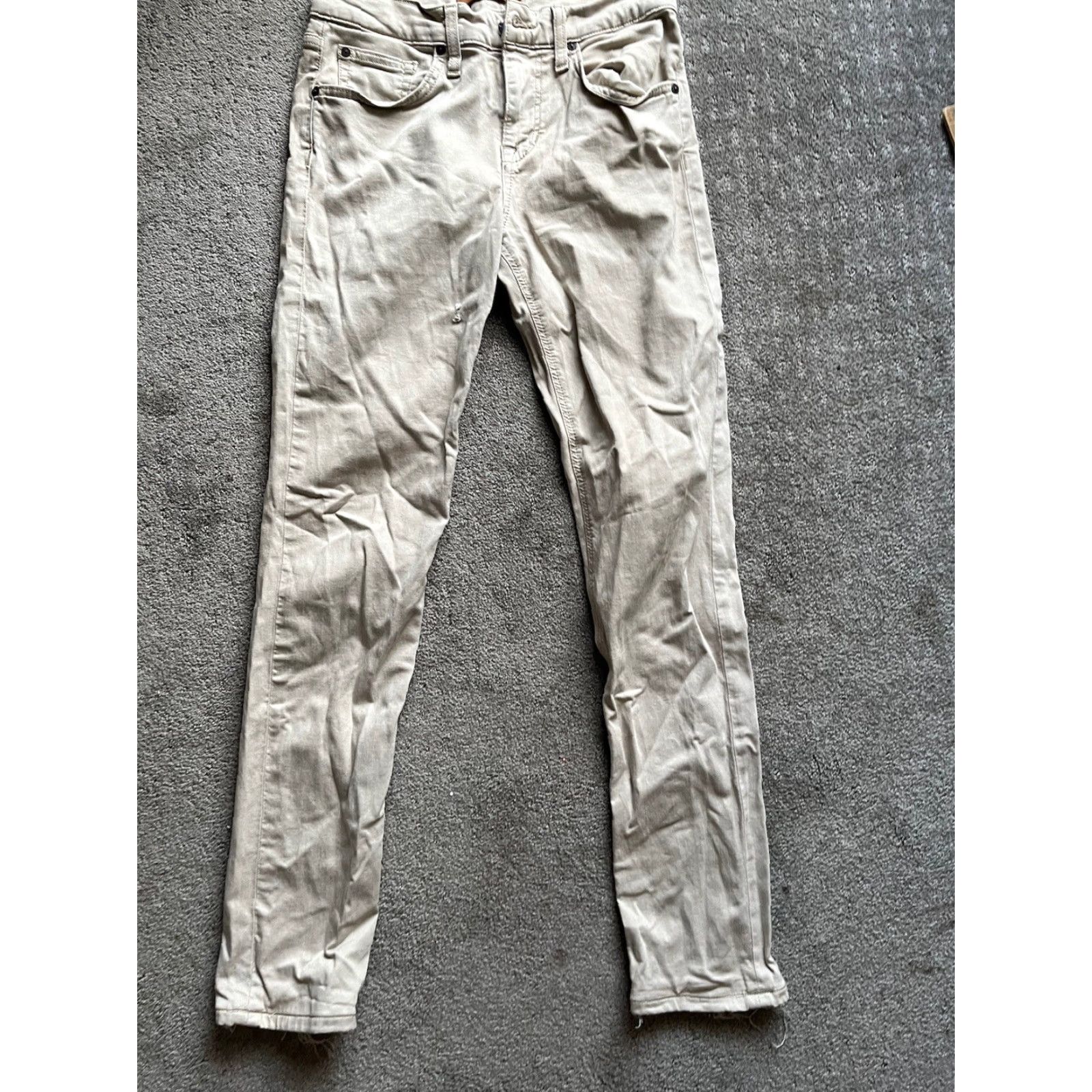 Vintage JOE'S JEANS Men's Slim Fit Straight Leg Jeans 28x30 Beige Cotton Blend Stretch Size US 28 / EU 44 - 3 Thumbnail