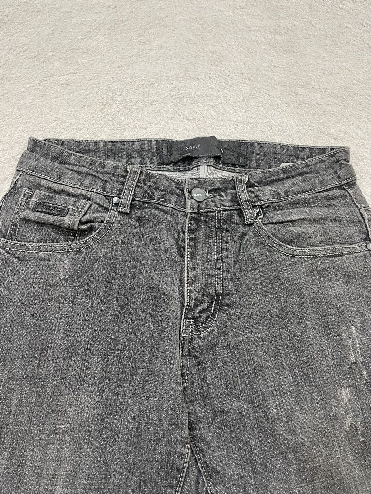 Japanese Brand 00s Dolce Gabbana Washed Grey Denim Distressed Y2K Japan Size US 29 - 5 Thumbnail