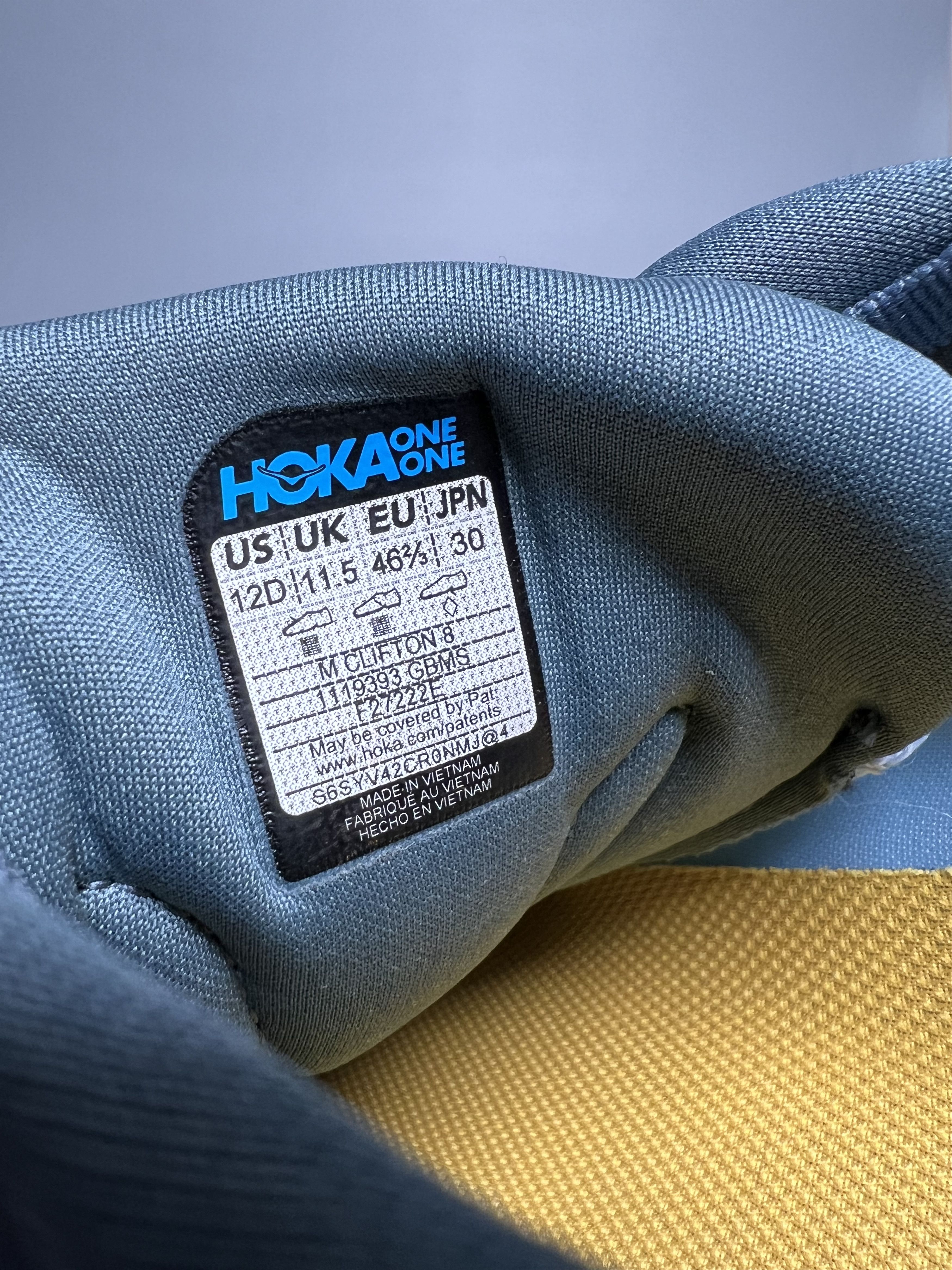 Hoka 12D Hoka One One Clifton 8 Men's Running Shoes Walking Gym Size US 12 / EU 45 - 10 Thumbnail