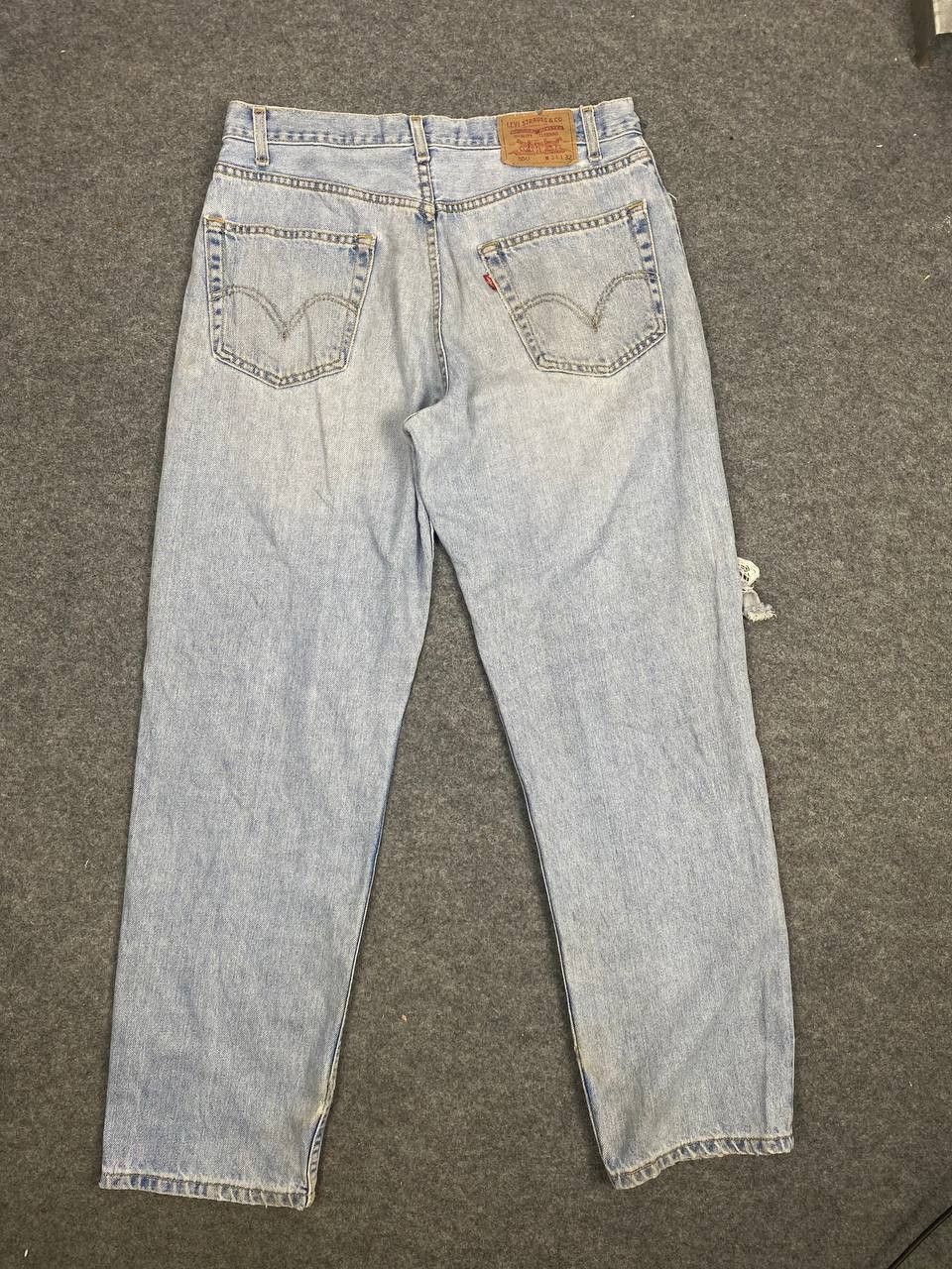Levi's vintage levis 550 relaxed fit distressed denim Size US 35 - 3 Thumbnail
