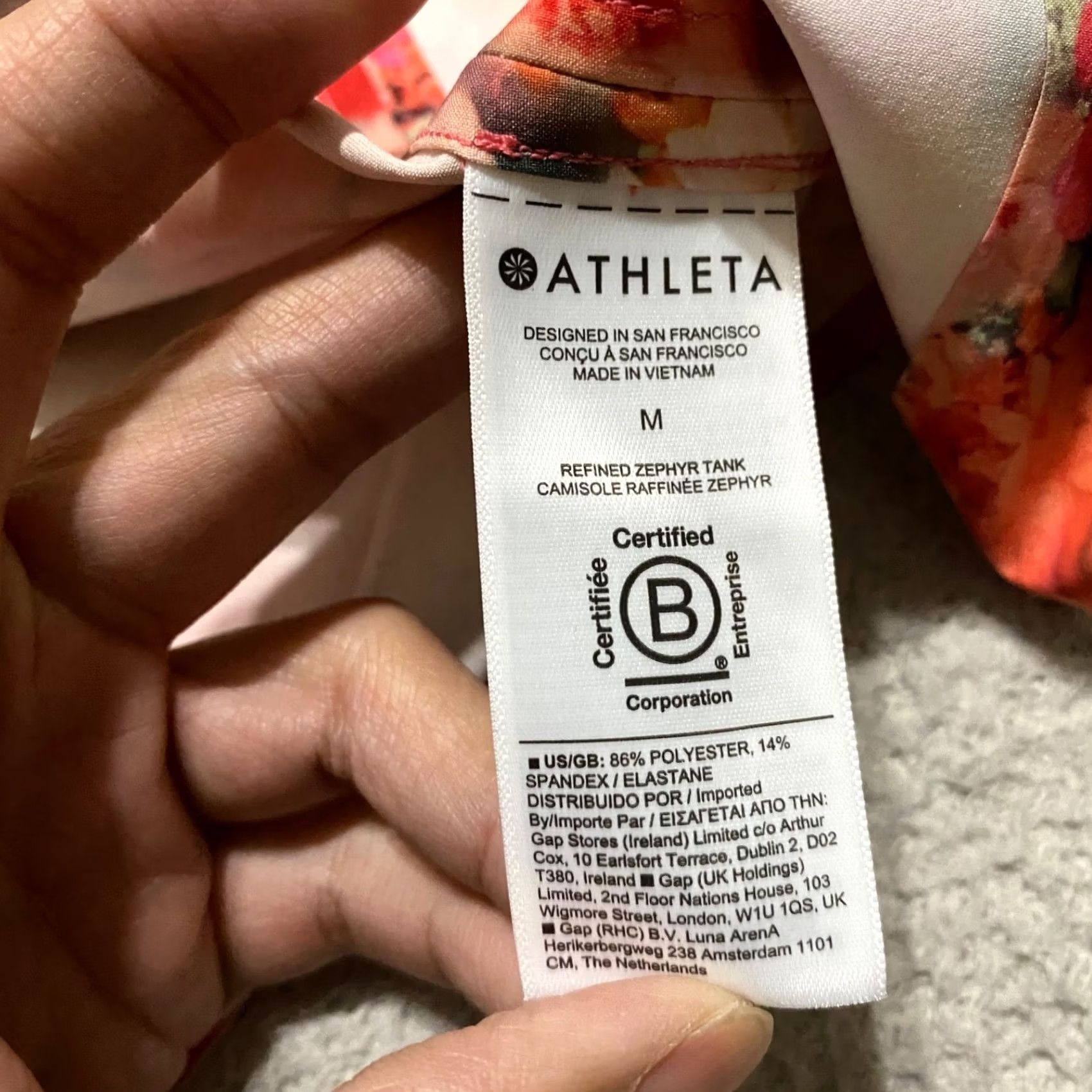 Athleta Athleta Tank Women M Multicolor Floral Sleeveless Gym Refined Zephyr Basic Pattern: Floral All Seasons Lightweight Stretch Yoga & Gym Spirit 90s Size M / US 6-8 / IT 42-44 - 4 Thumbnail