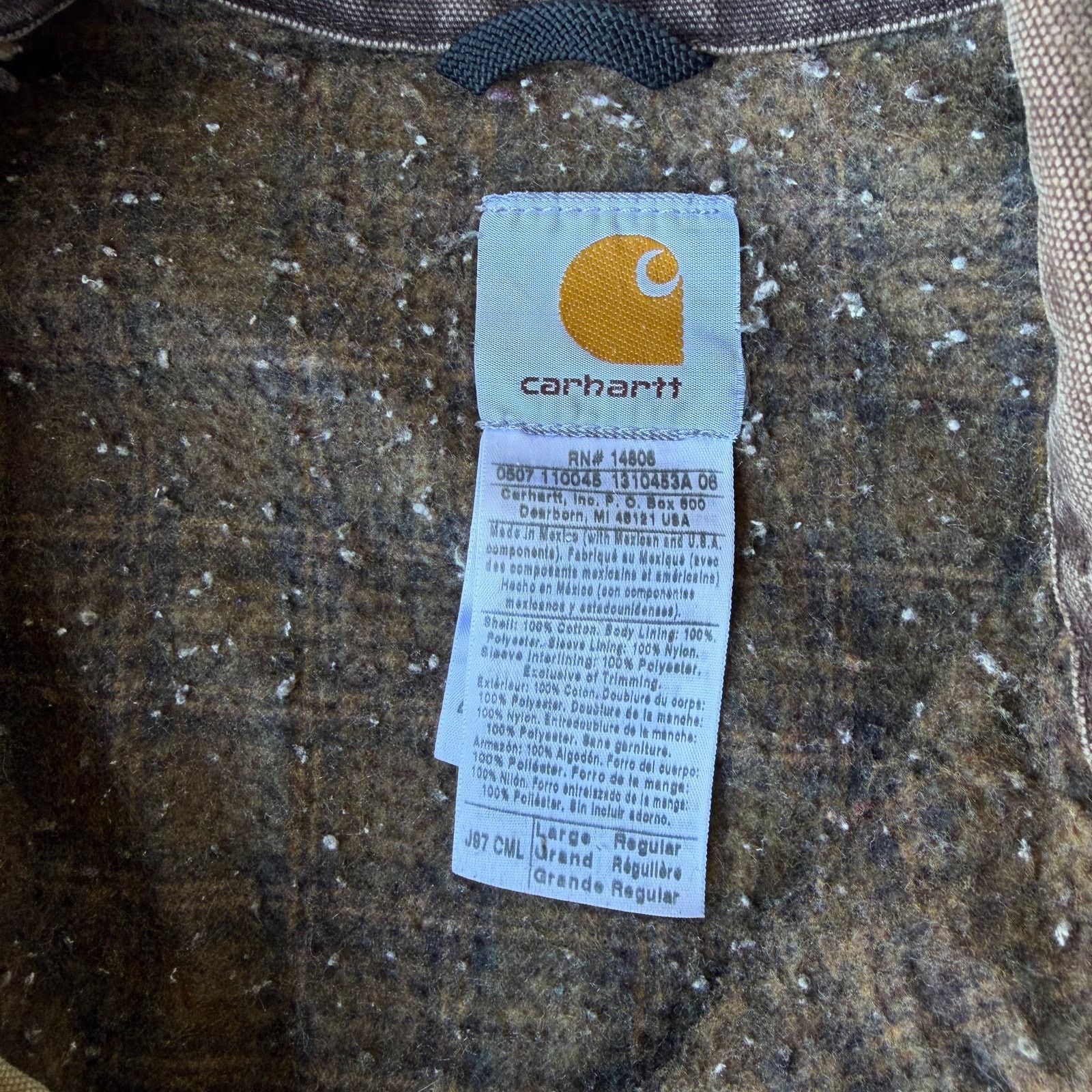 Carhartt × Vintage Carhartt J97 CML brown Detroit work wear jacket Size US L / EU 52-54 / 3 - 5 Thumbnail
