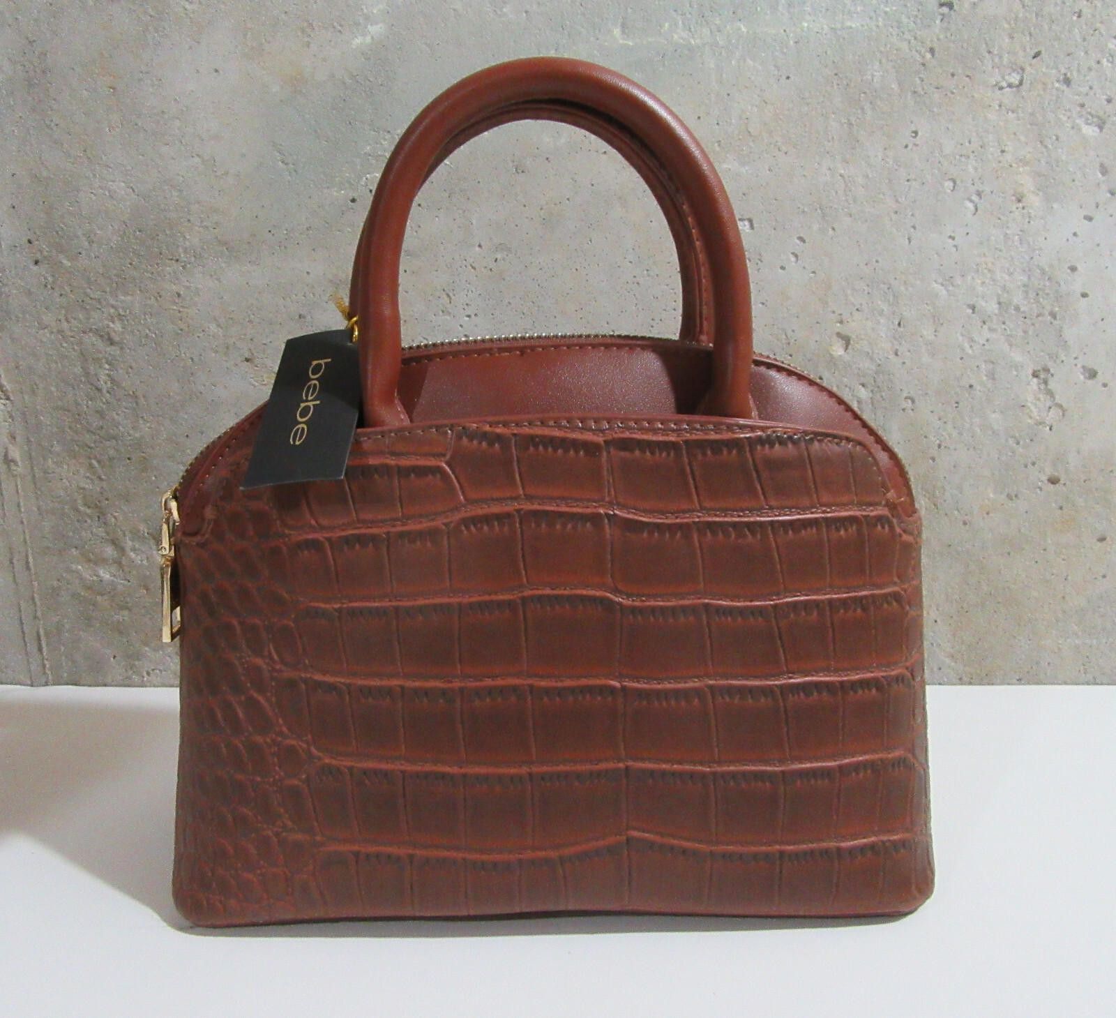 United Colors Of Benetton Bebe Crista Croco Dome Satchel Crossbody Bag Chestnut Brown Size ONE SIZE - 5 Thumbnail