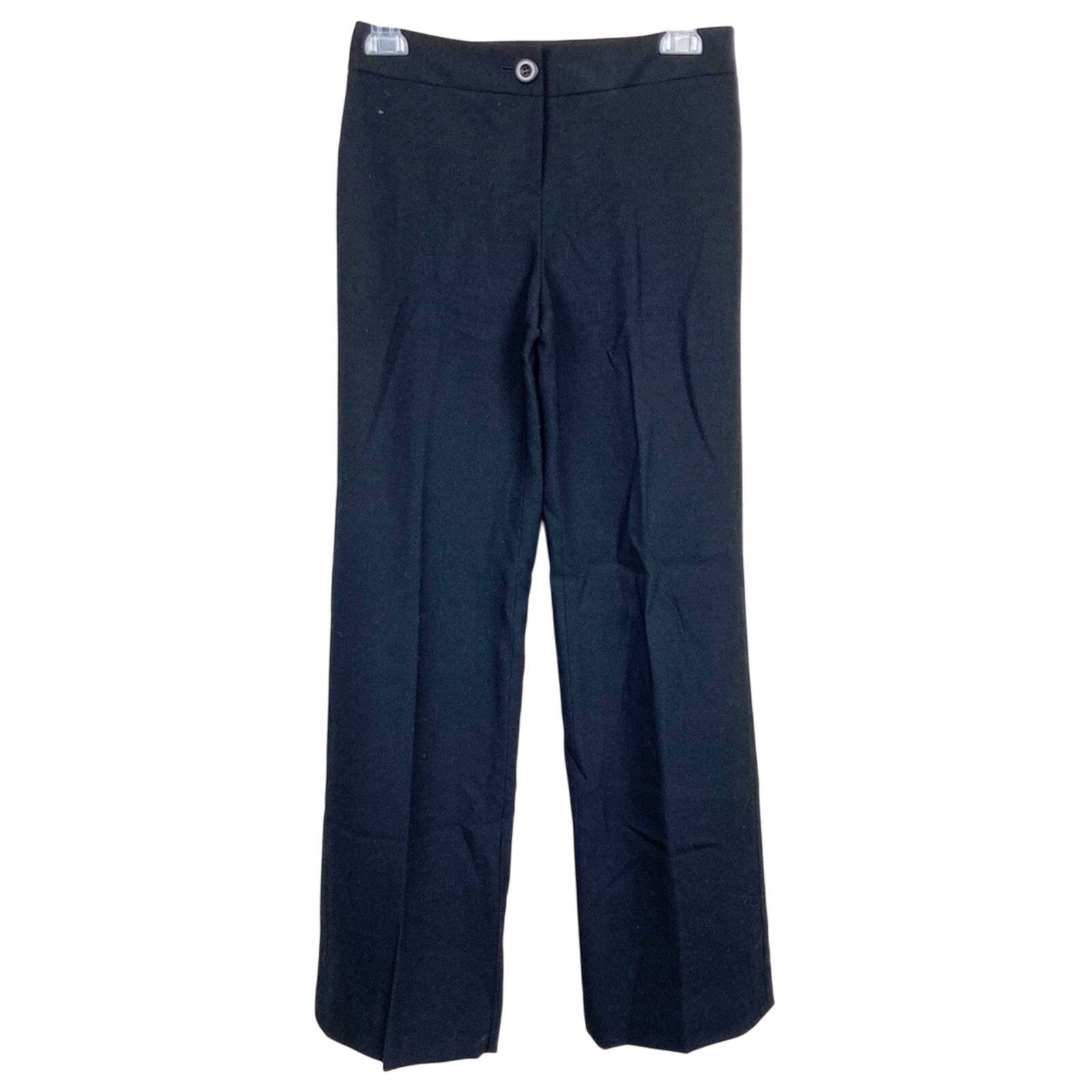 Loft Ann Taylor Loft Black Ann Wide Leg Dress Pants Sz 0 Size 25" / US 0 / IT 36 - 2 Thumbnail
