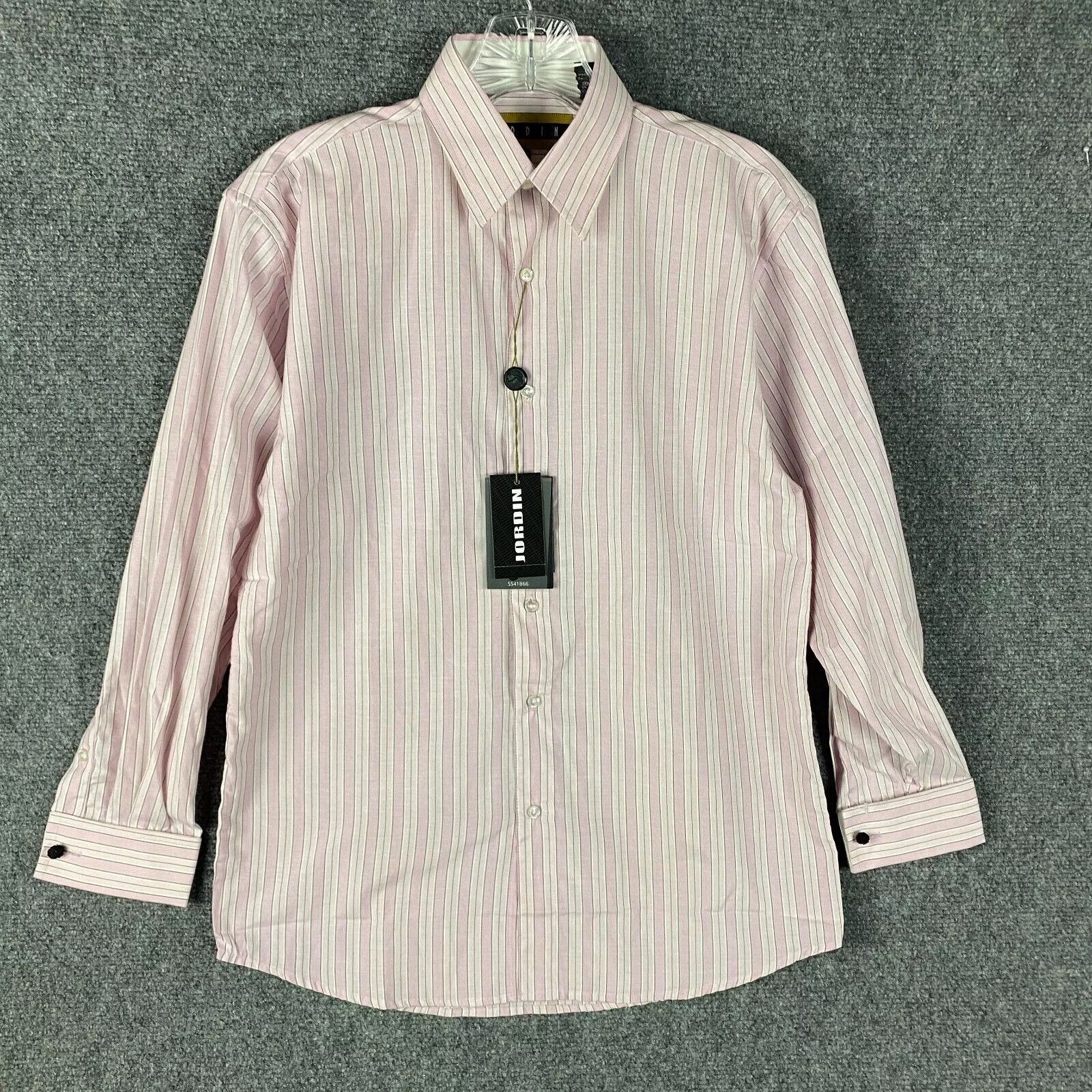 Other Jordin Dress Shirt Men's Large NWD Striped Pink Cotton L Size US L / EU 52-54 / 3 - 1 Thumbnail
