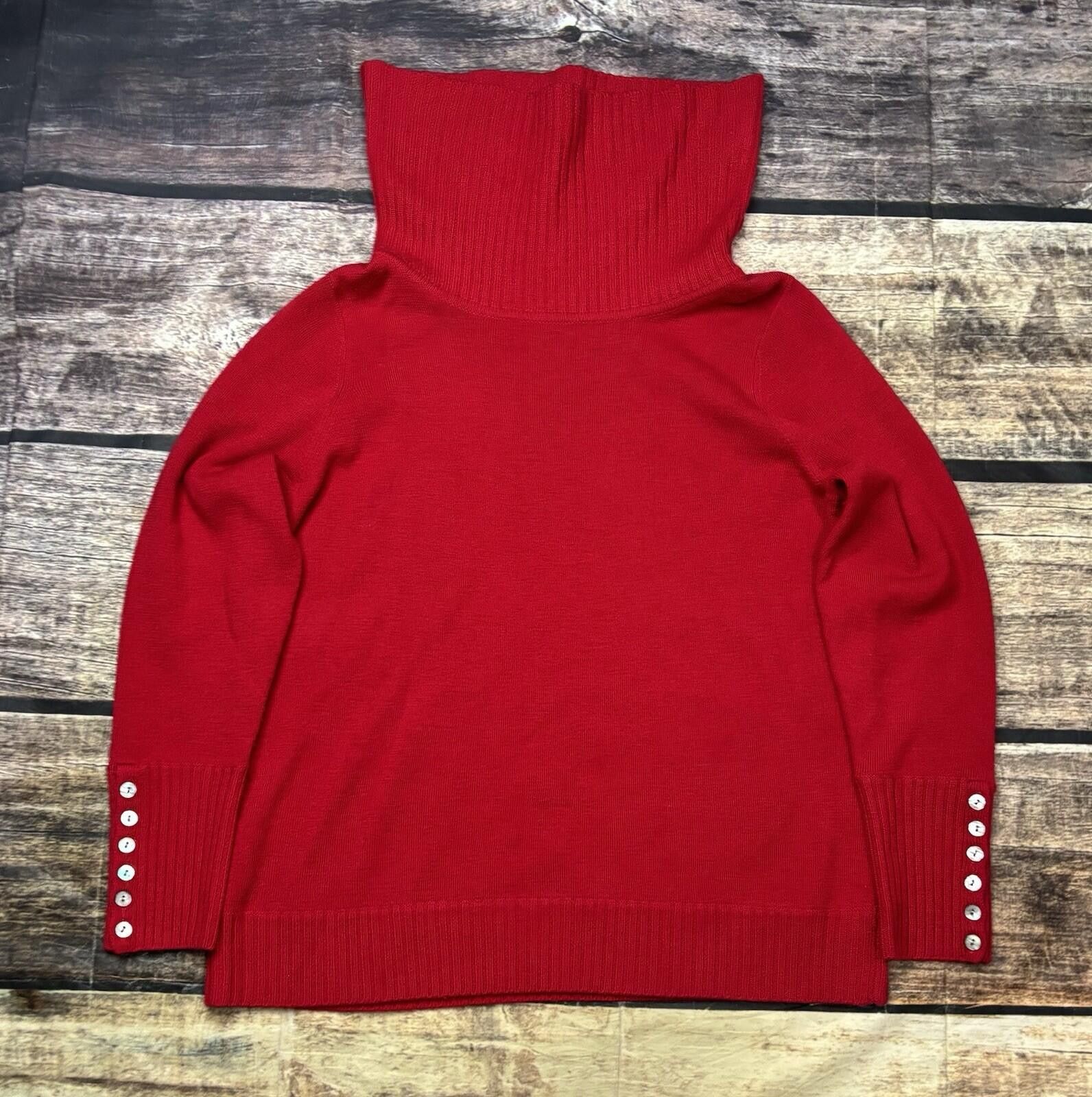 Other Marisa Christina Sweater Womens 2XL Merino Wool Cowl Neck Size XXL / US 16-18 / IT 52-54 - 1 Thumbnail