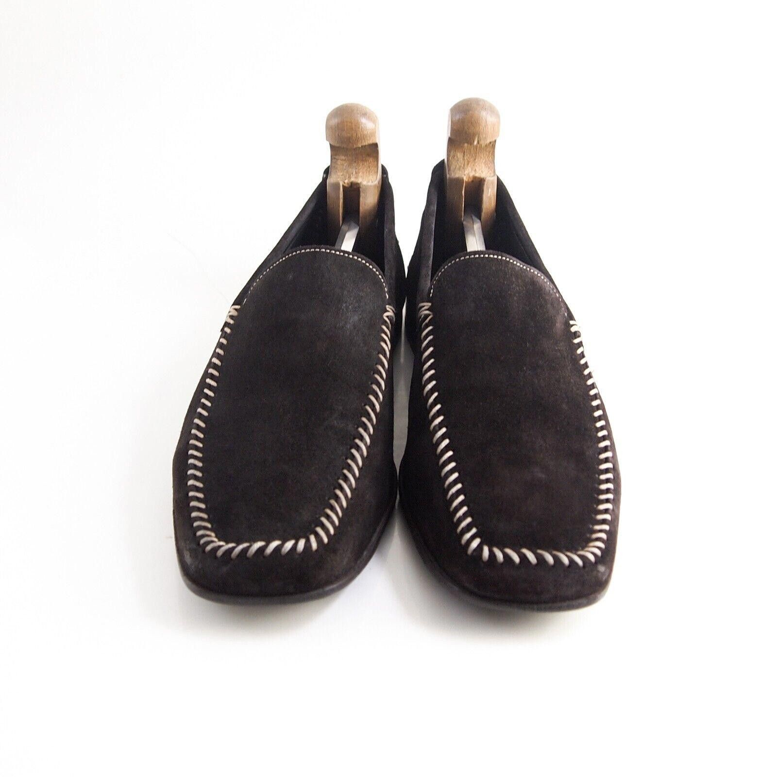 Santoni Santoni Loafers Brown Suede Mens EU 43.5 US 10.5 F Size US 10.5 / EU 43-44 - 3 Thumbnail