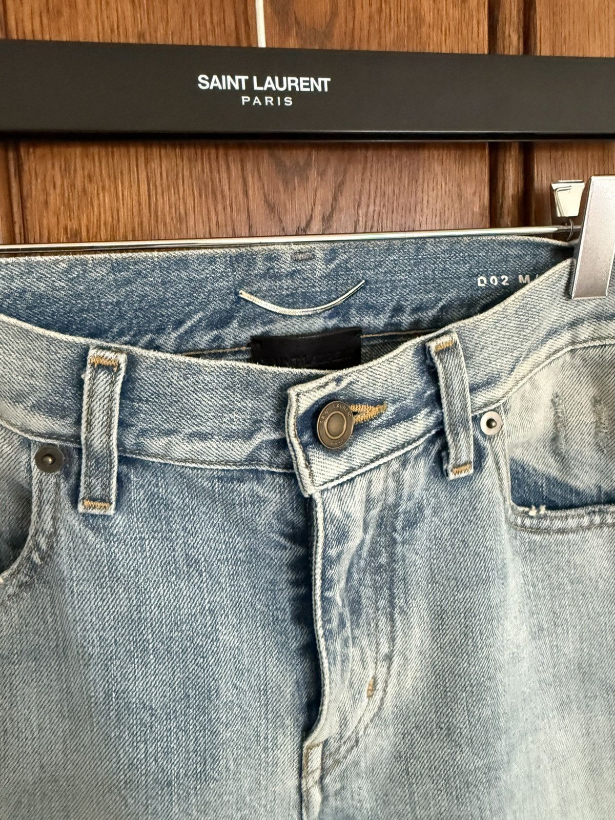 Saint Laurent Paris SS16 Saint Laurent knee rip trash jeans Hedi 29 D02 skinny Size US 29 - 16 Thumbnail