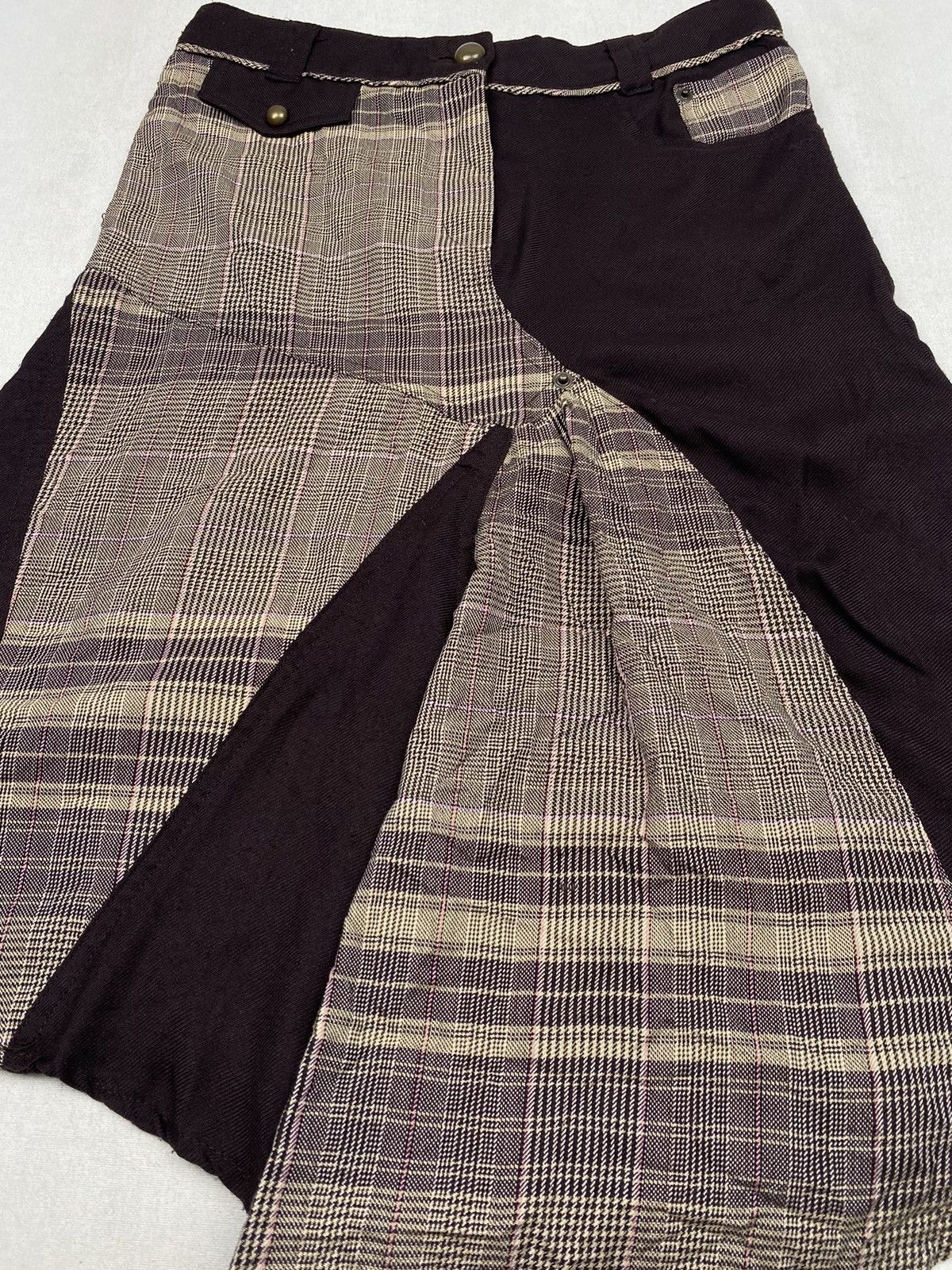 If Six Was Nine × Japanese Brand × Le Grande Bleu (L.G.B.) Asymetrical patcwork skirt Size 30" / US 8 / IT 44 - 3 Thumbnail