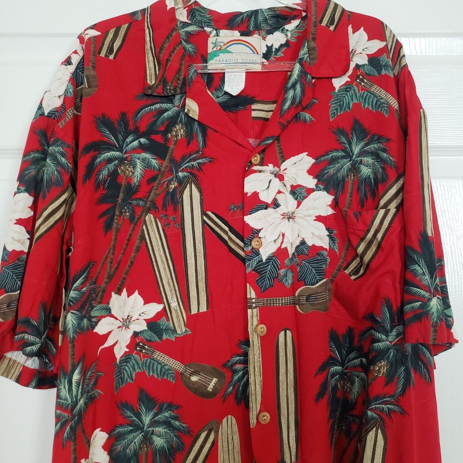 Paradise Found Paradise Found Vintage Floral Hawaiian Shirt Mens Size XL Size XL / US 12-14 / IT 48-50 - 2 Thumbnail
