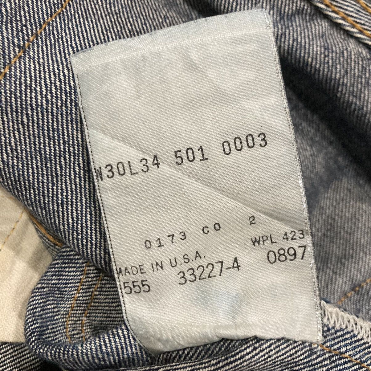 VINTAGE 30x34 LEVI’S BIG E 501XX SELVEDGE DISTRESSED JEANS
