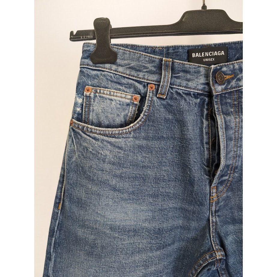 Balenciaga o1rshd1 Denim Jeans in Blue Size US 29 - 8 Thumbnail