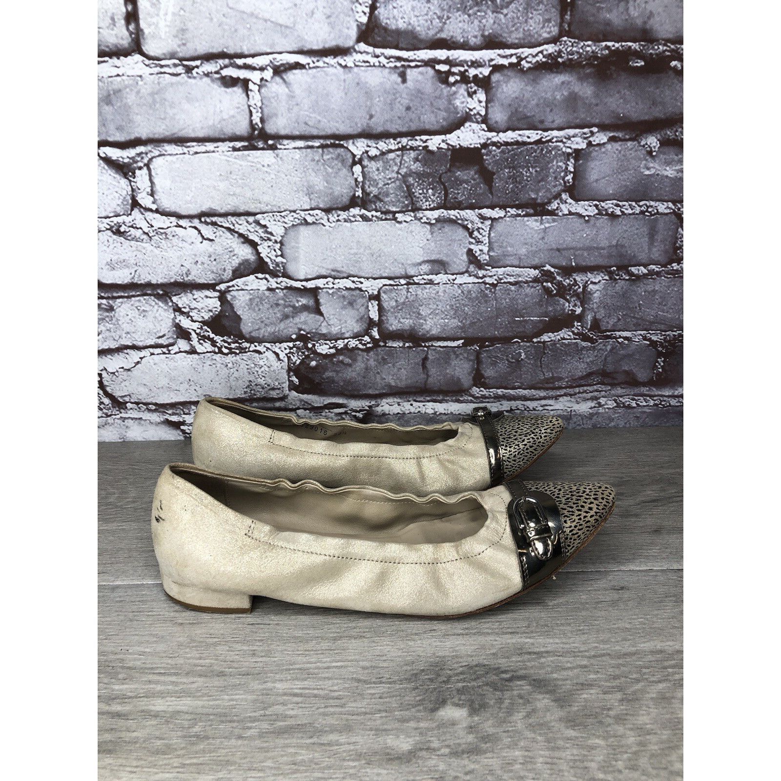 Other Attilio Giusti Leombruni Beige Leather Snake Pointed Cap Toe Size US 9 / IT 39 - 20 Thumbnail