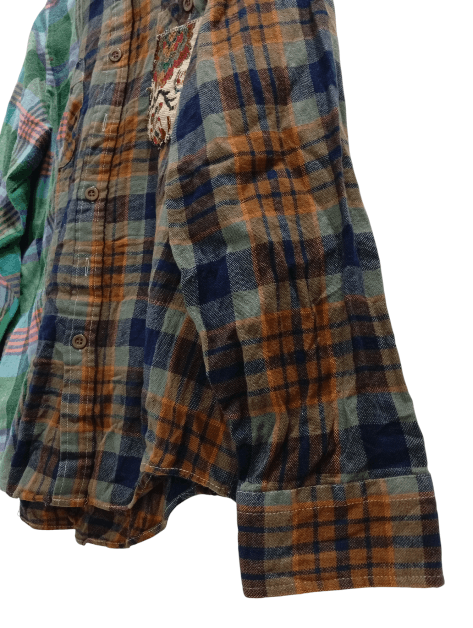 Flannel × Sears × Vintage 🔥🔥Vintage Sears Patchwork Plaid Flannel Shirt Size US M / EU 48-50 / 2 - 13 Thumbnail