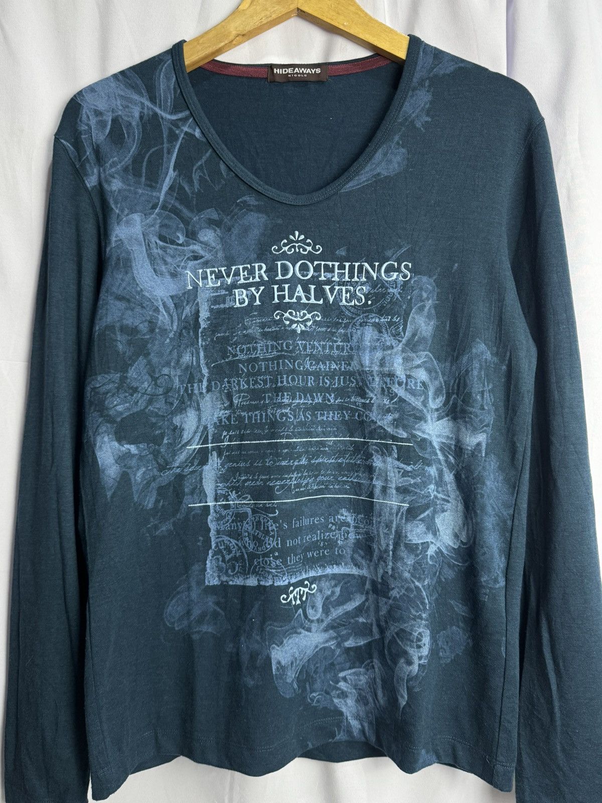 If Six Was Nine × Japanese Brand × Le Grande Bleu (L.G.B.) Nicole Smoke Poem Japanese Long Sleeve Size US M / EU 48-50 / 2 - 2 Thumbnail