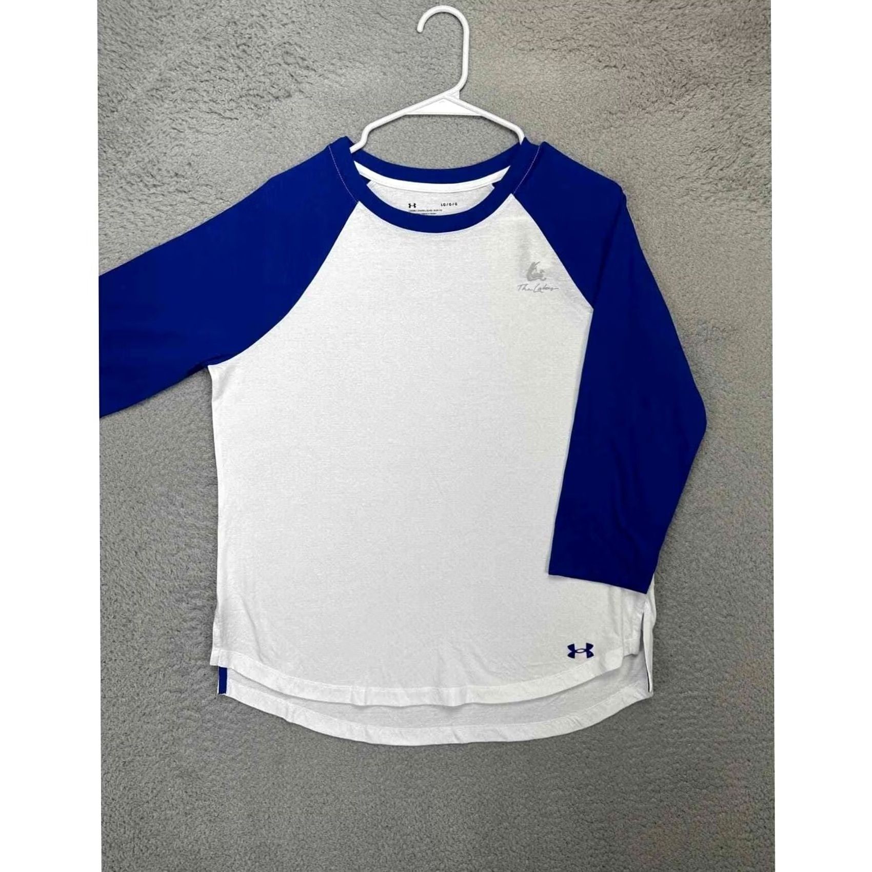 Under Armour Under Armour T-Shirt Womens Large The Lake White Colorblock 3-Quarter Sleeve NEW Size L / US 10 / IT 46 - 5 Thumbnail