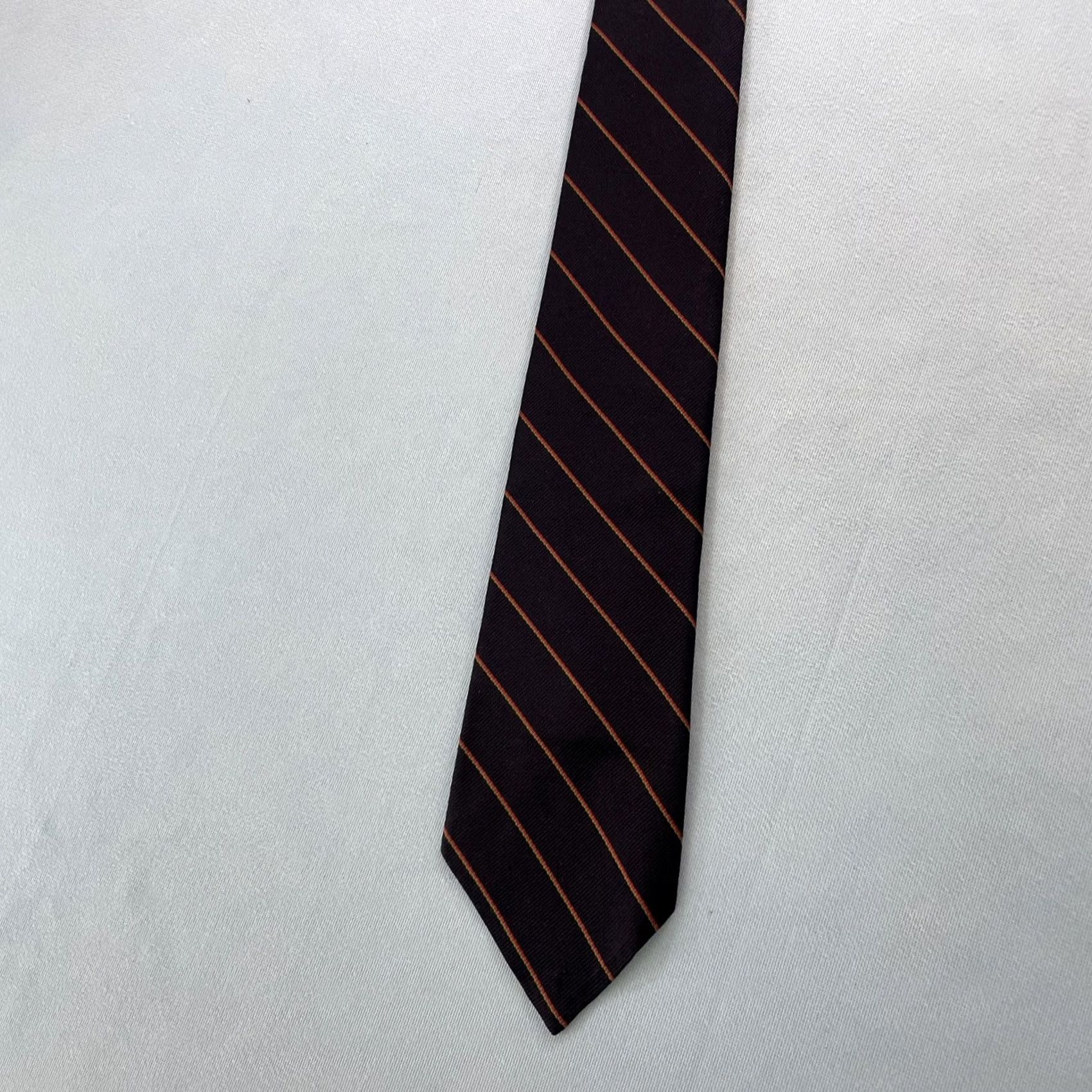 Vintage VINTAGE Pope's Shreveport Tie Blue Regiment Stripe Repp Necktie 3x56 Silk Mens Swing 1960s Cap Capsule Geometric Elegant Vintage Designer Size ONE SIZE - 3 Thumbnail