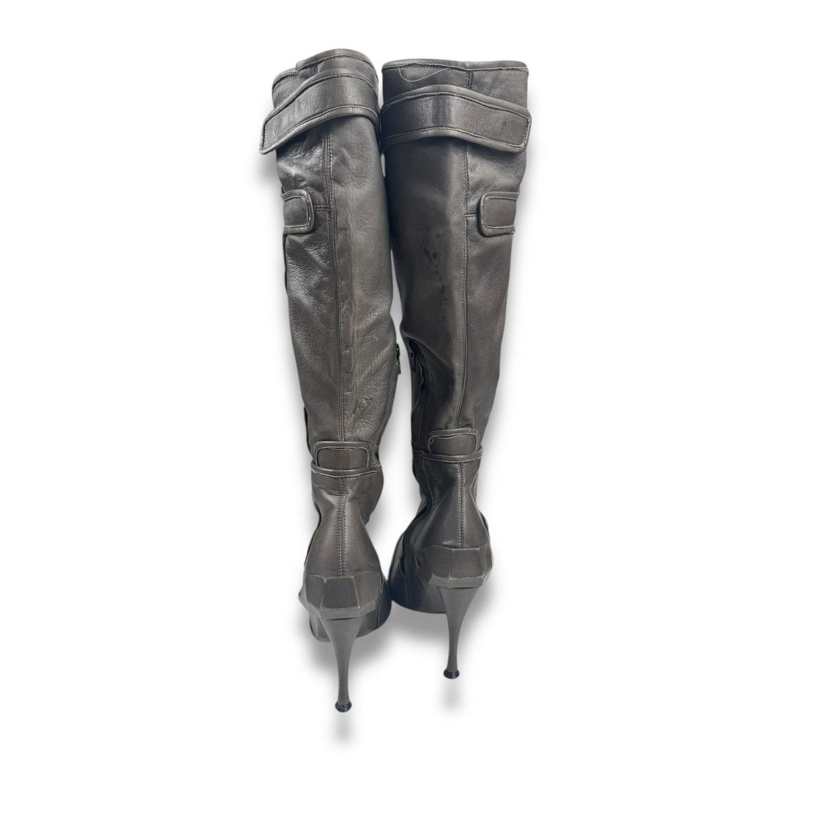 Celine AW08 Runway Strapped Moto Leather Biker Boots Size US 7 / IT 37 - 8 Thumbnail