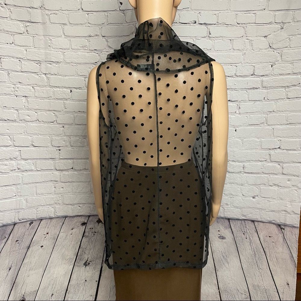 Other Megan Brogden Sheer Polka Dot Black Sleeveless Top Size M Size M / US 6-8 / IT 42-44 - 4 Thumbnail